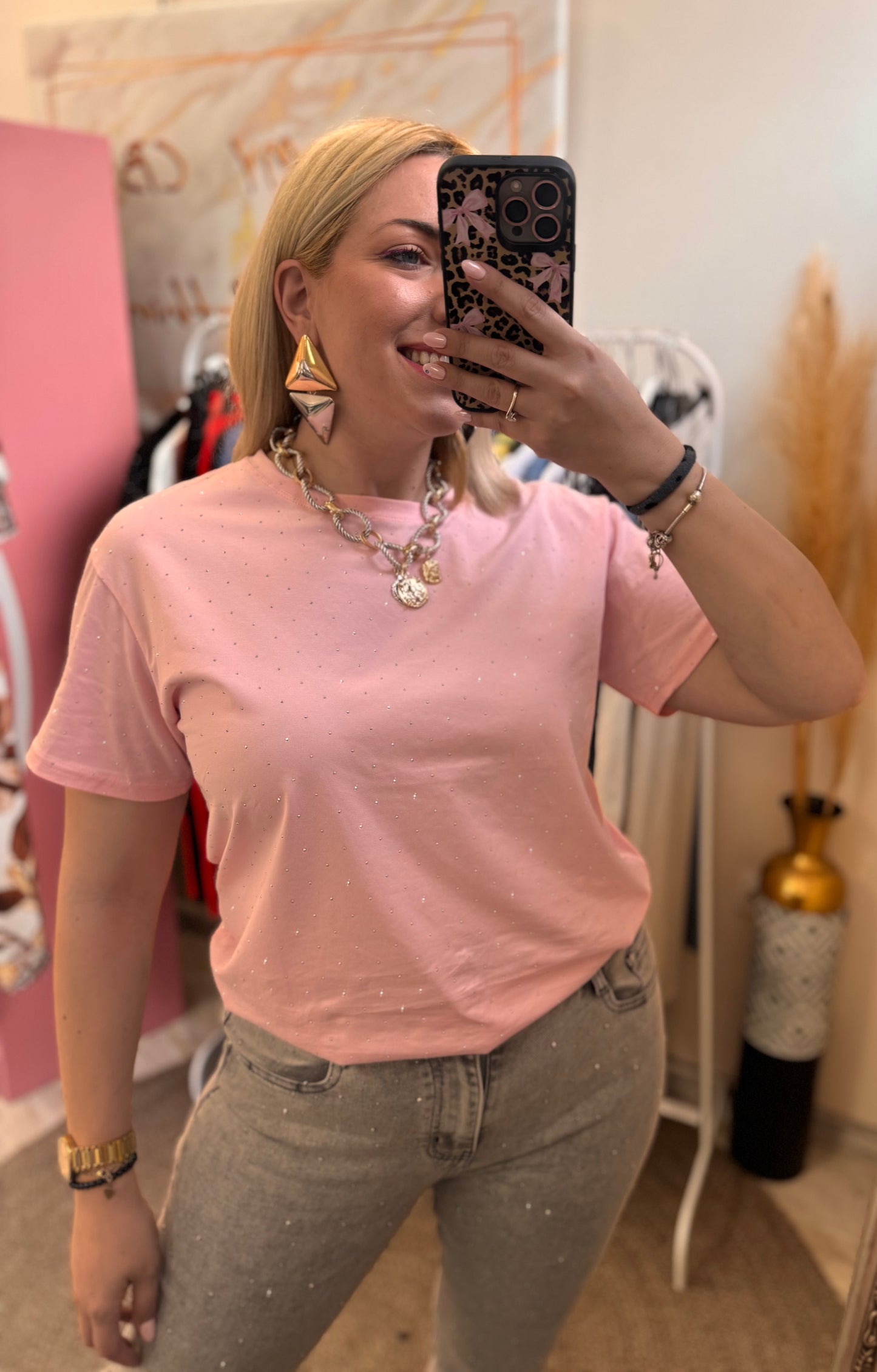 Strass Baby Pink T-shirt