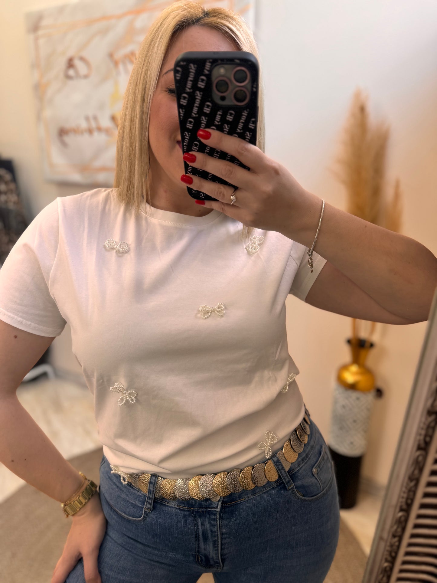 Pearl 3D Bow T-shirt