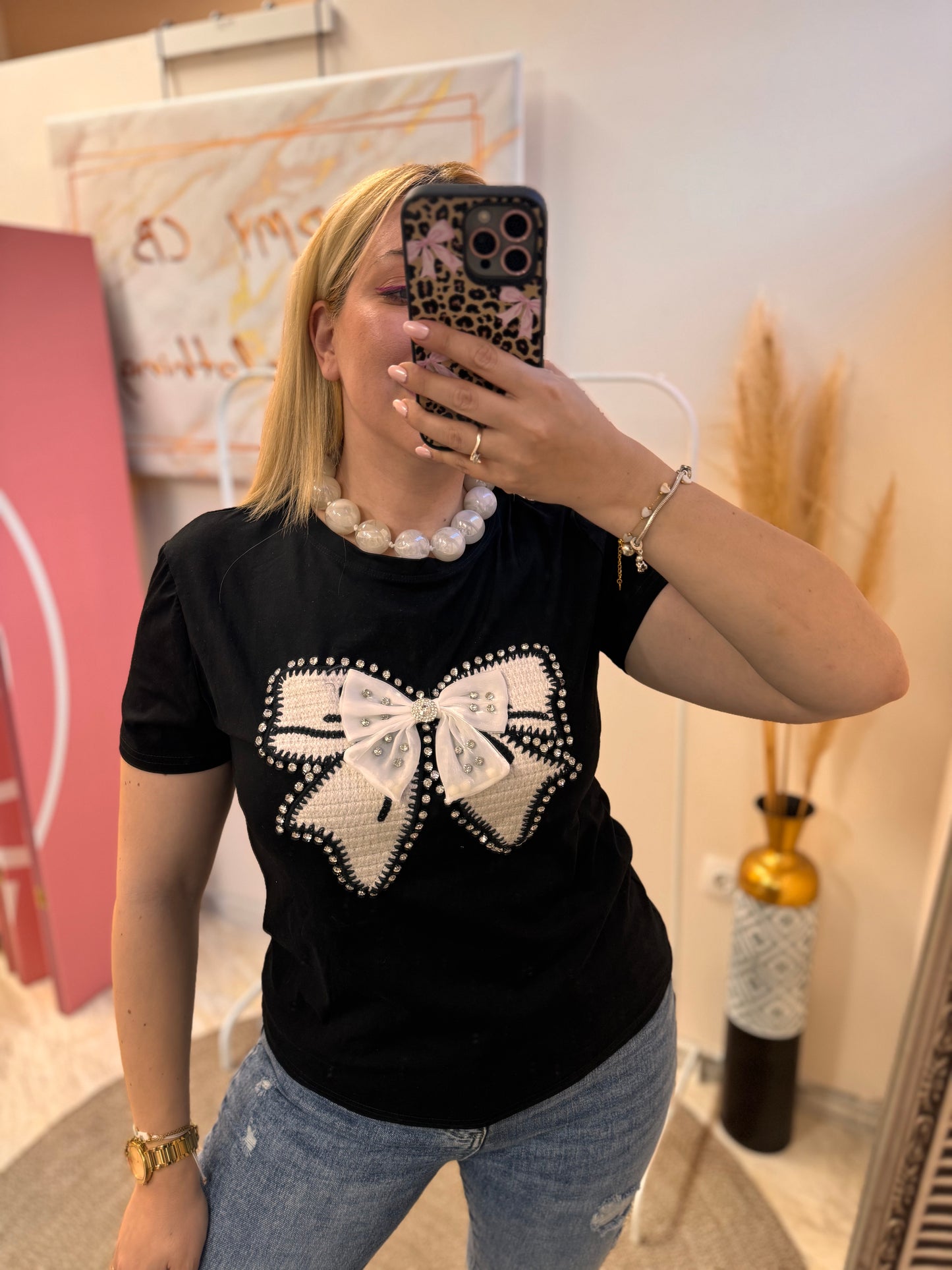 Double Bow T-SHIRT