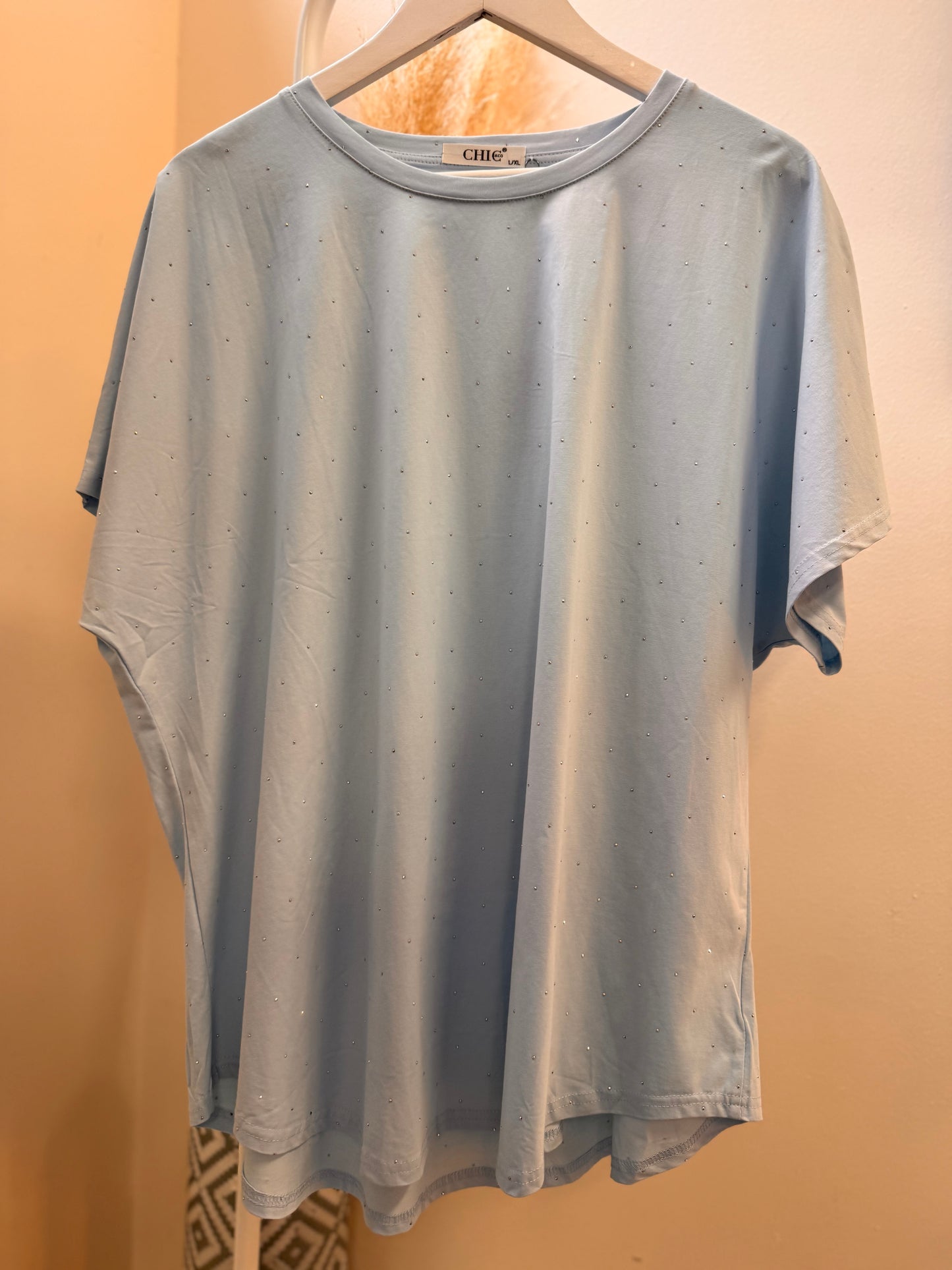OVERSIZED STRASS T-SHIRT