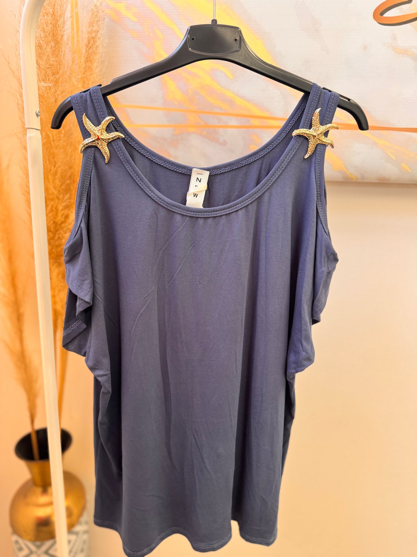 Metallic Star Top