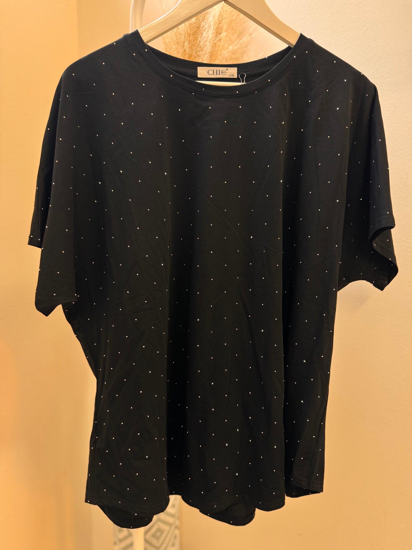 OVERSIZED STRASS T-SHIRT