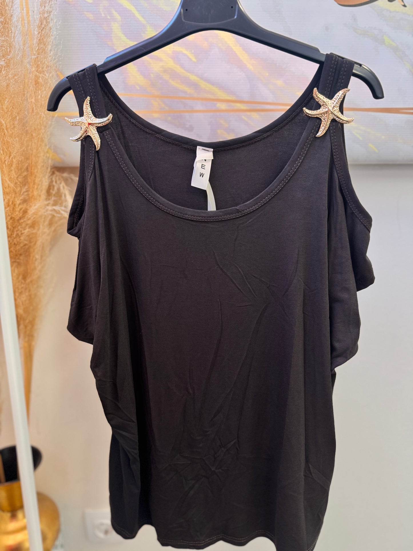 Metallic Star Top