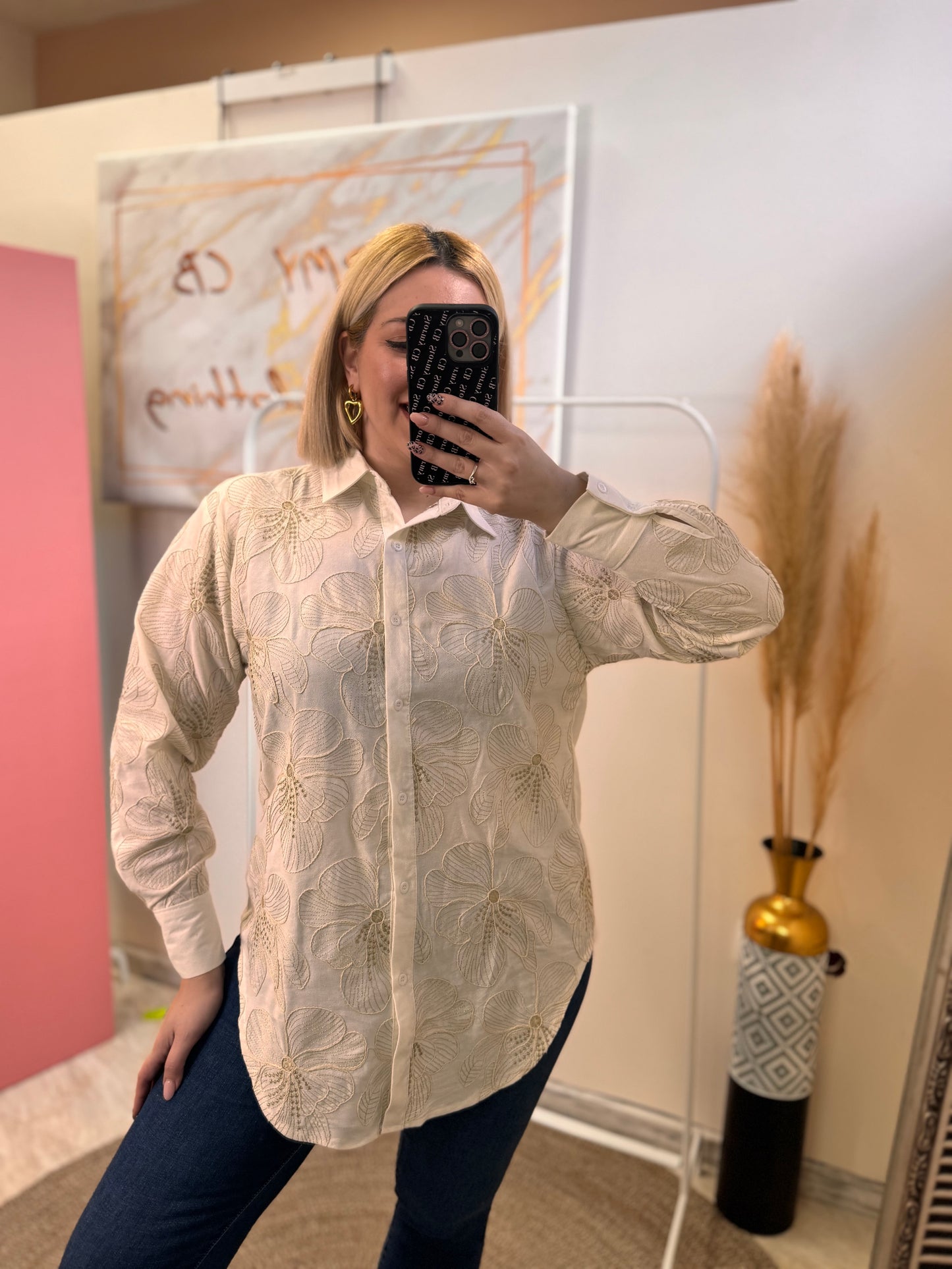 Gold Flower Shirt