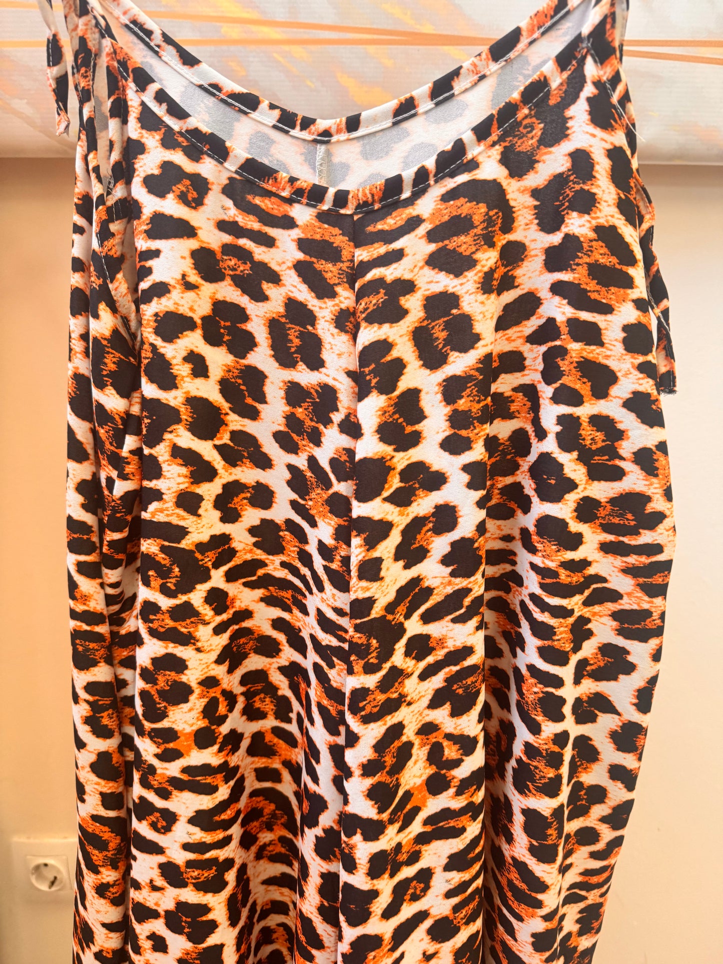 Neon Leopard Jumpsuit Black