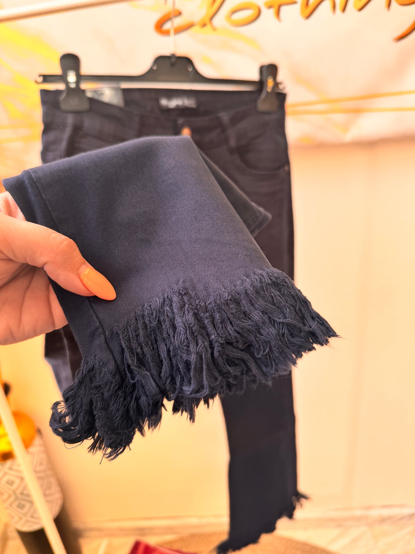 Elina Dark Blue Elastic pant