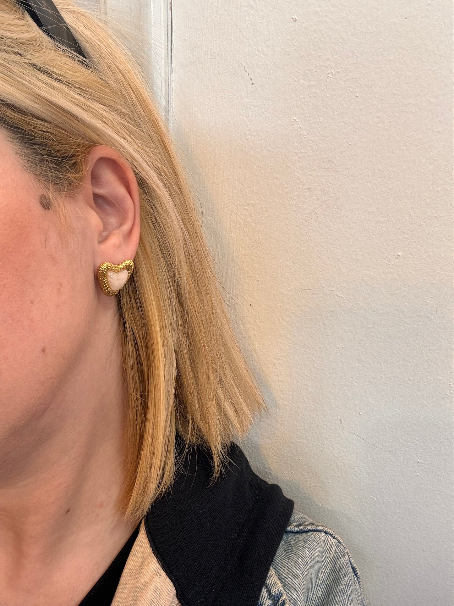 Heart Pearl Earrings