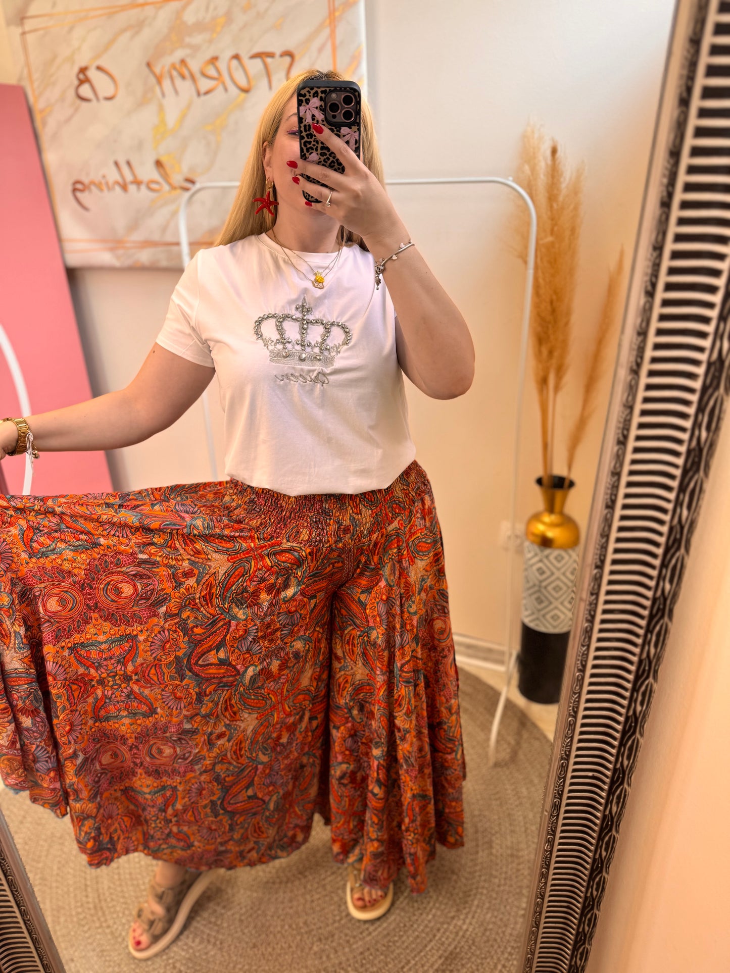 Boho Παντελονοφουστα Μετάξι