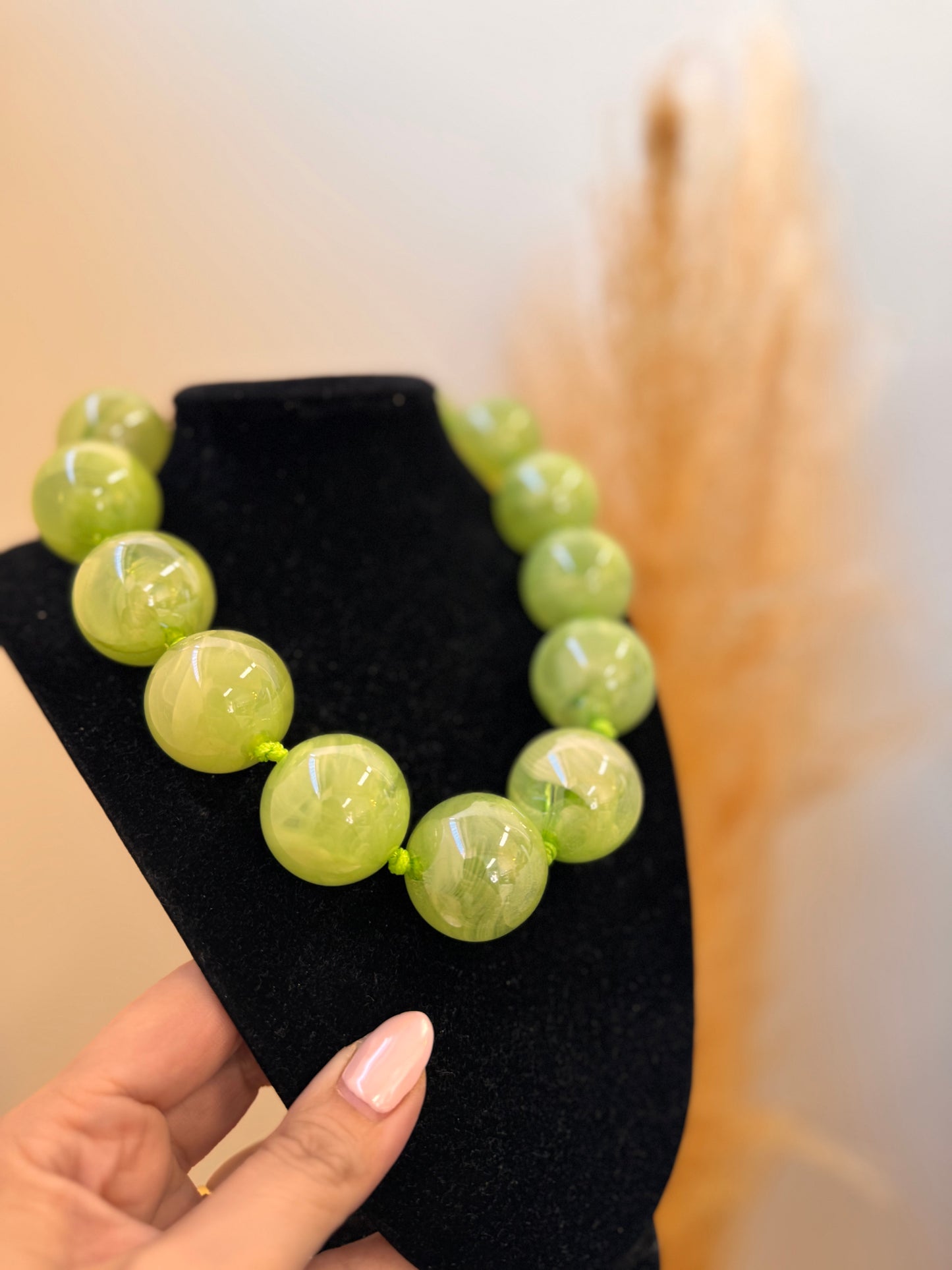 Ball Necklace Lime