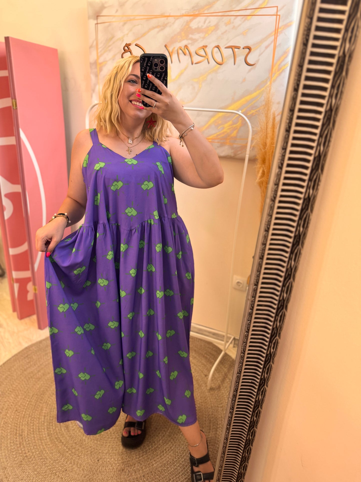 Pixel Heart MIDI Dress