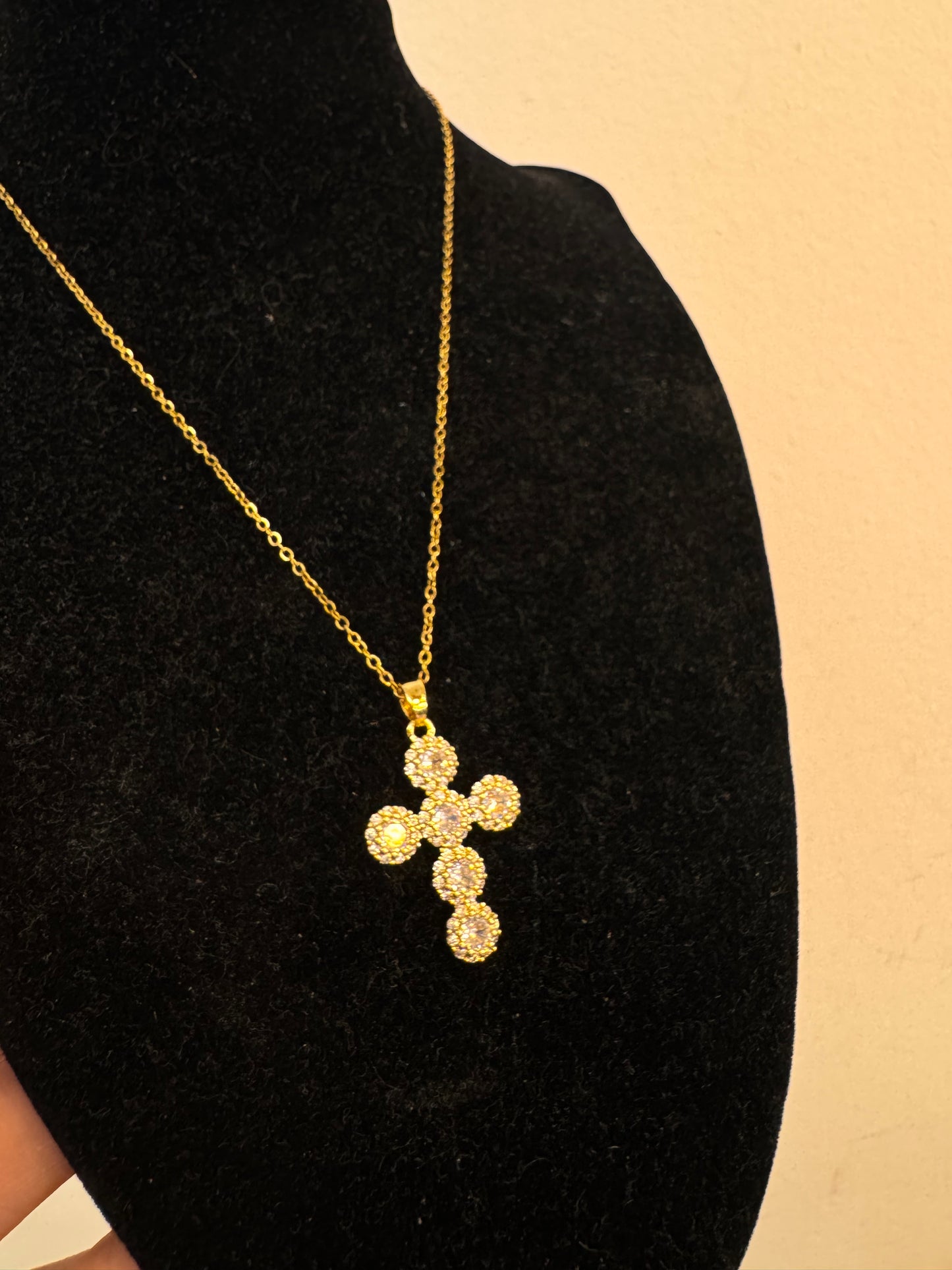 Cross Strass necklace
