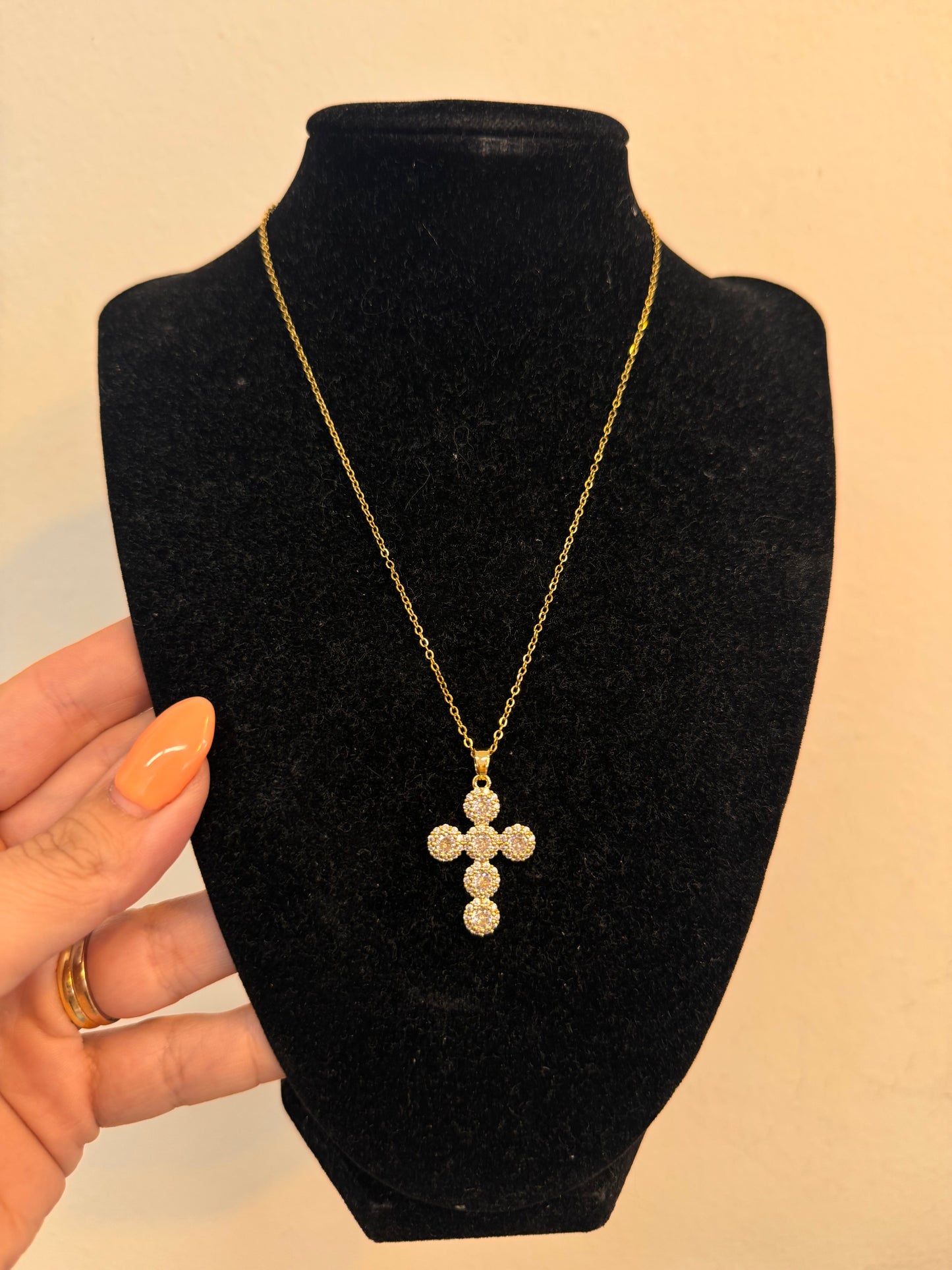 Cross Strass necklace