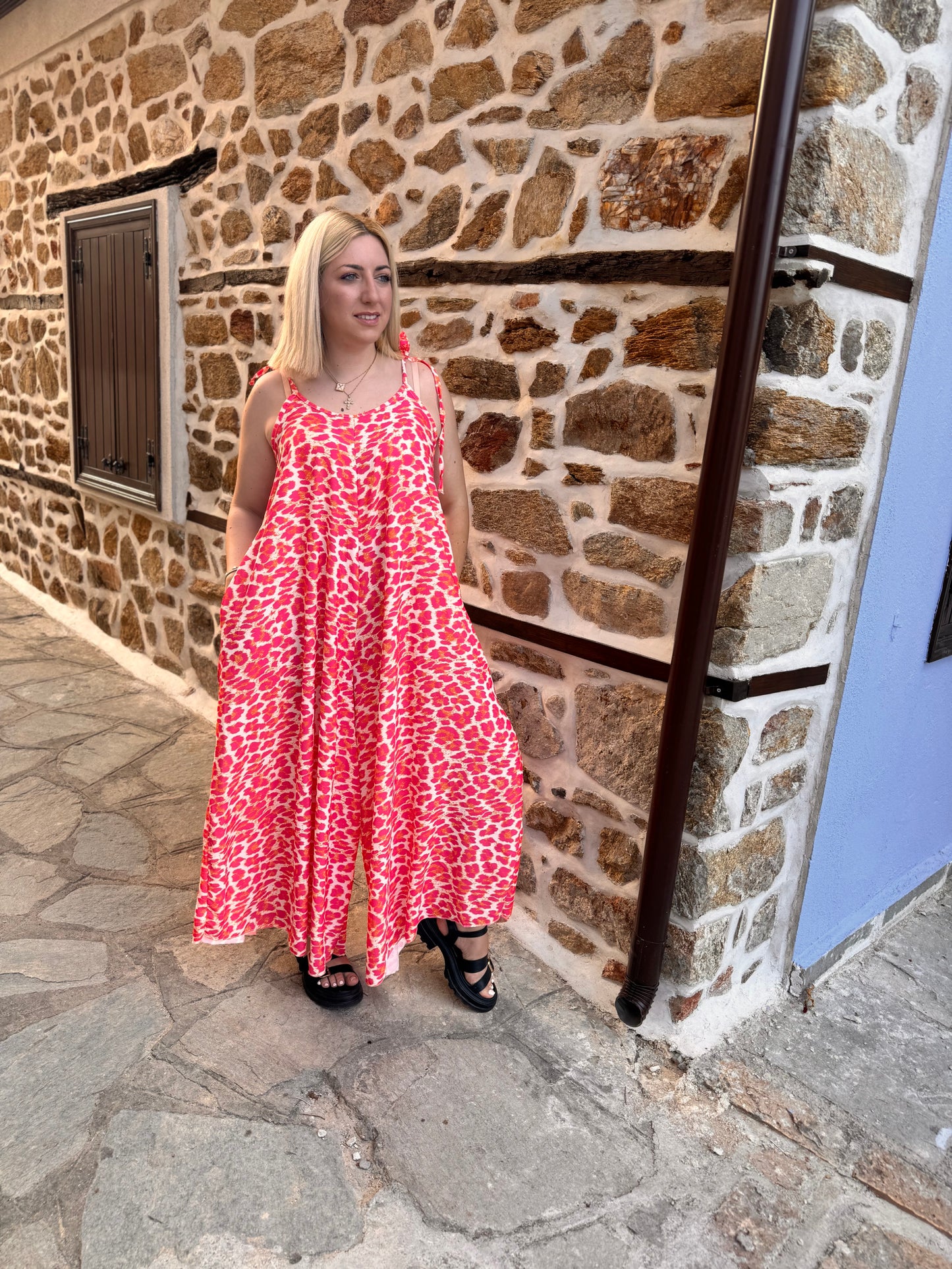 Neon Leopard Jumpsuit Bubblegum