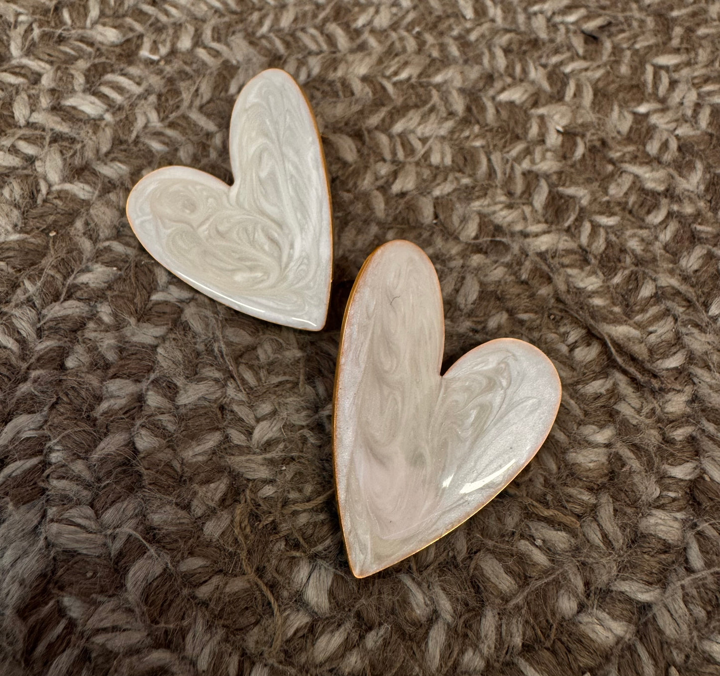 Love Earrings White