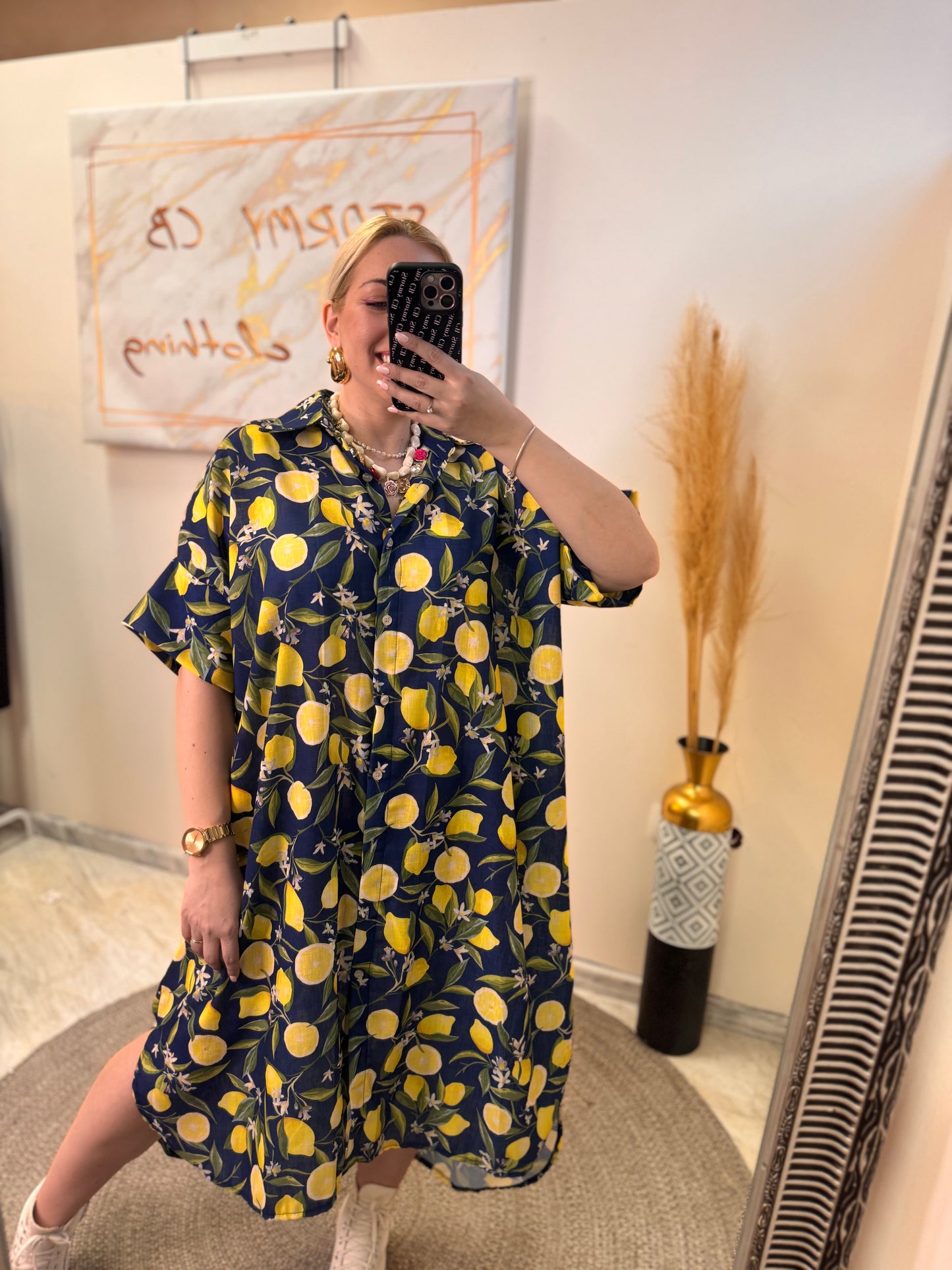 Lemon 🍋 Plus Size Dress Blue