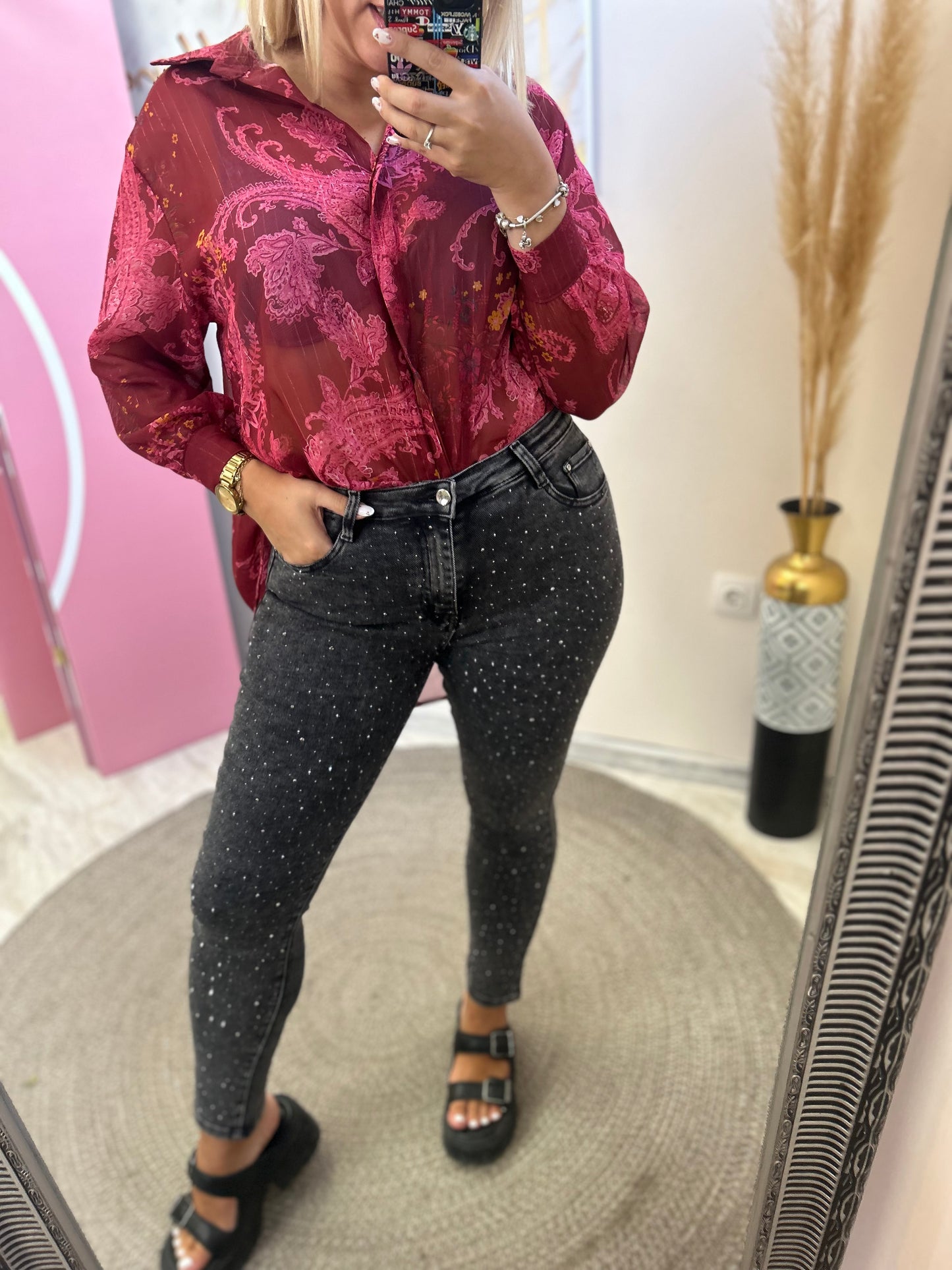 New York Strass Grey Jean