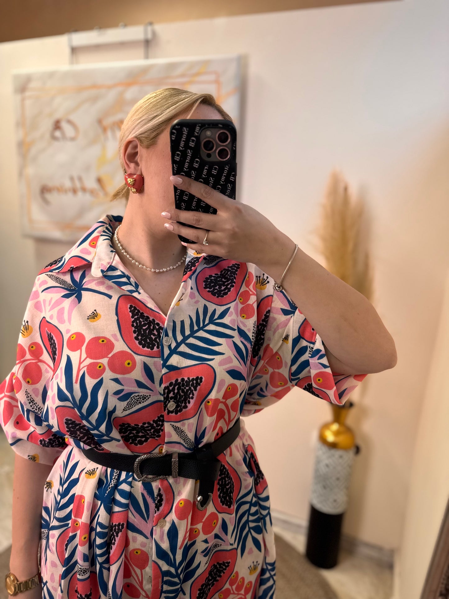 Dragon fruit Plus Size Dress