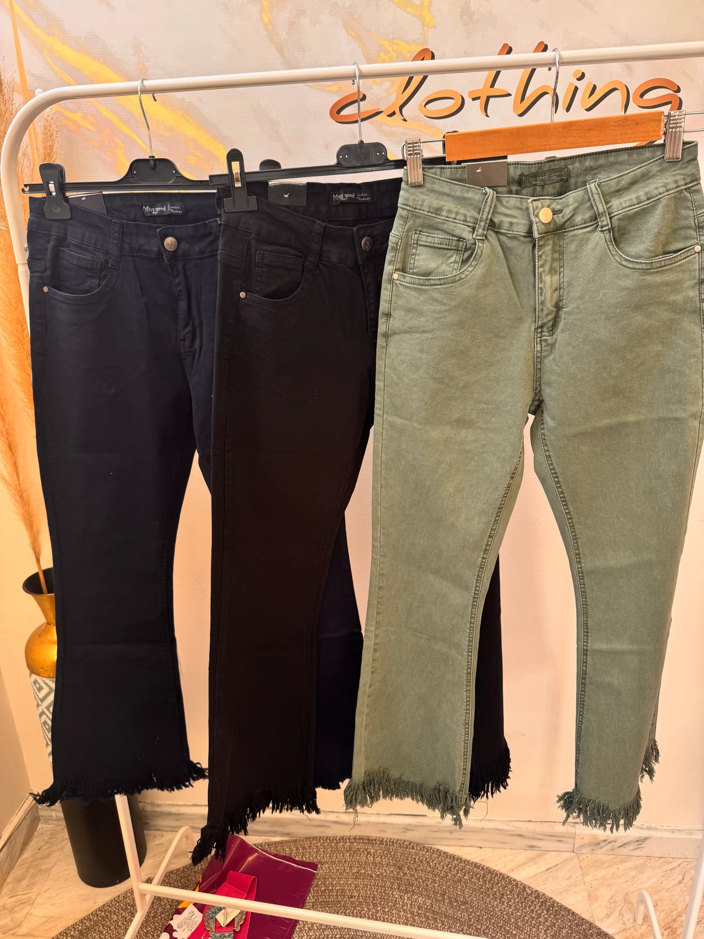 Elina Dark Blue Elastic pant
