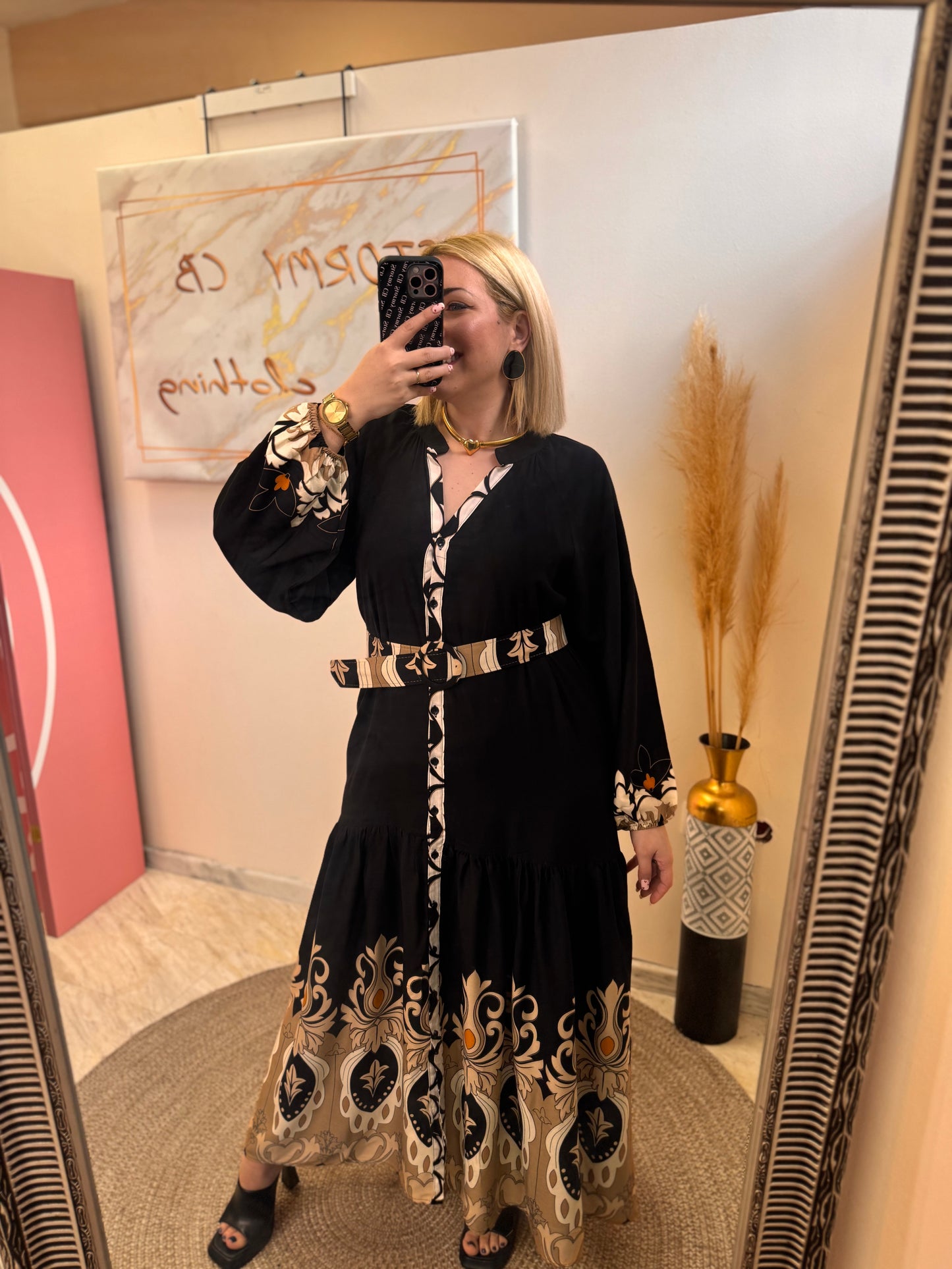 Mariania Semizie Black Dress
