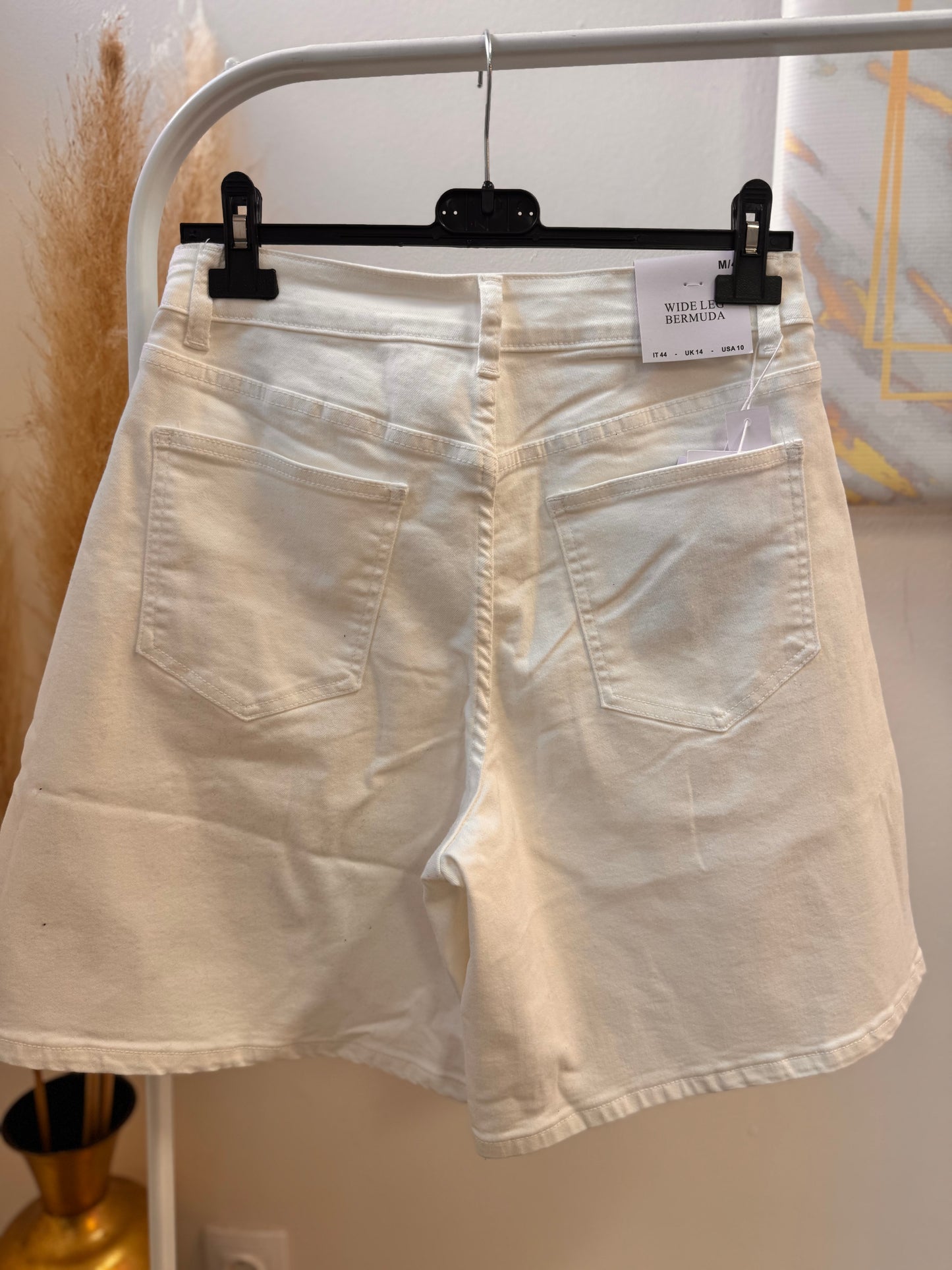 WIDE LEG WHITE VERMUDA