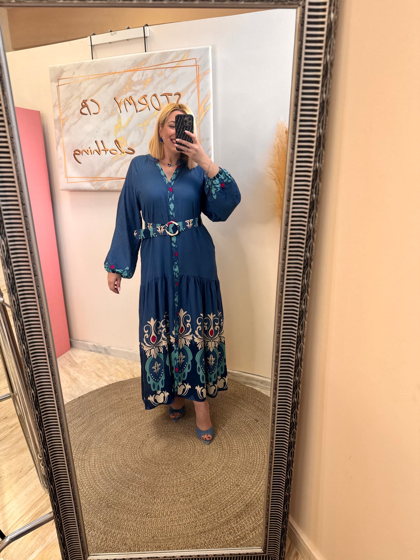 Mariana Semizie Blue Dress
