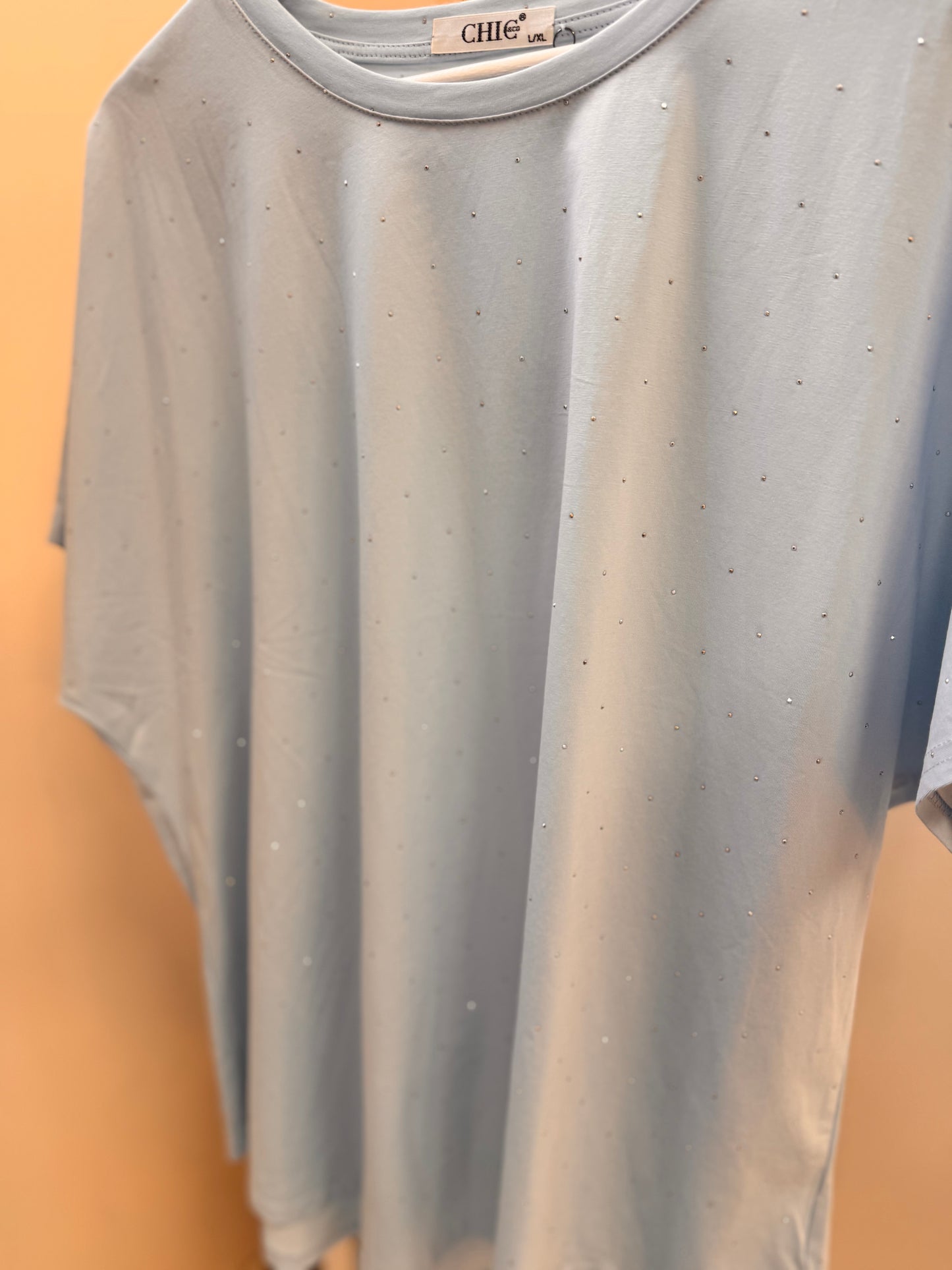 OVERSIZED STRASS T-SHIRT