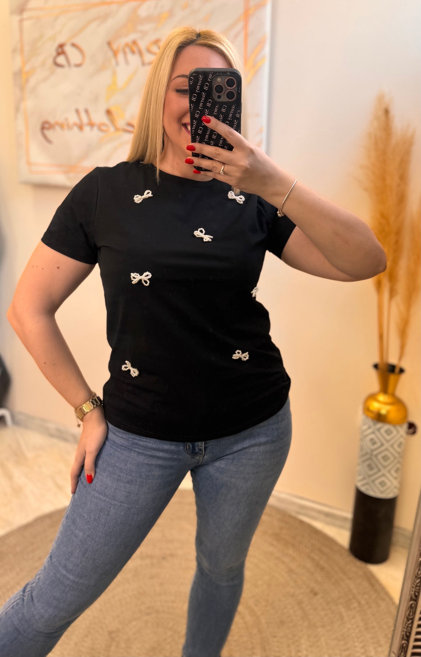 Pearl 3D Bow T-shirt