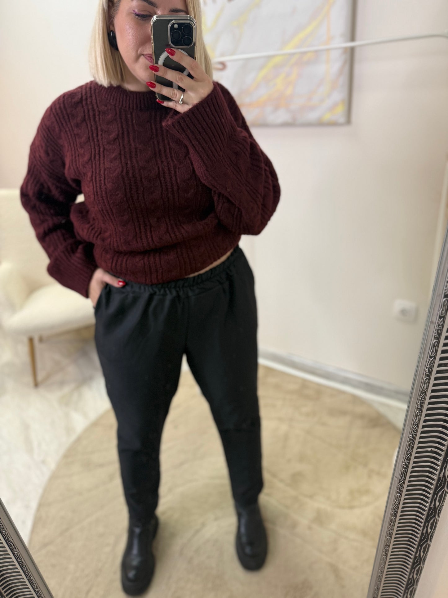 Carrot Pant Dark Grey Plus Size