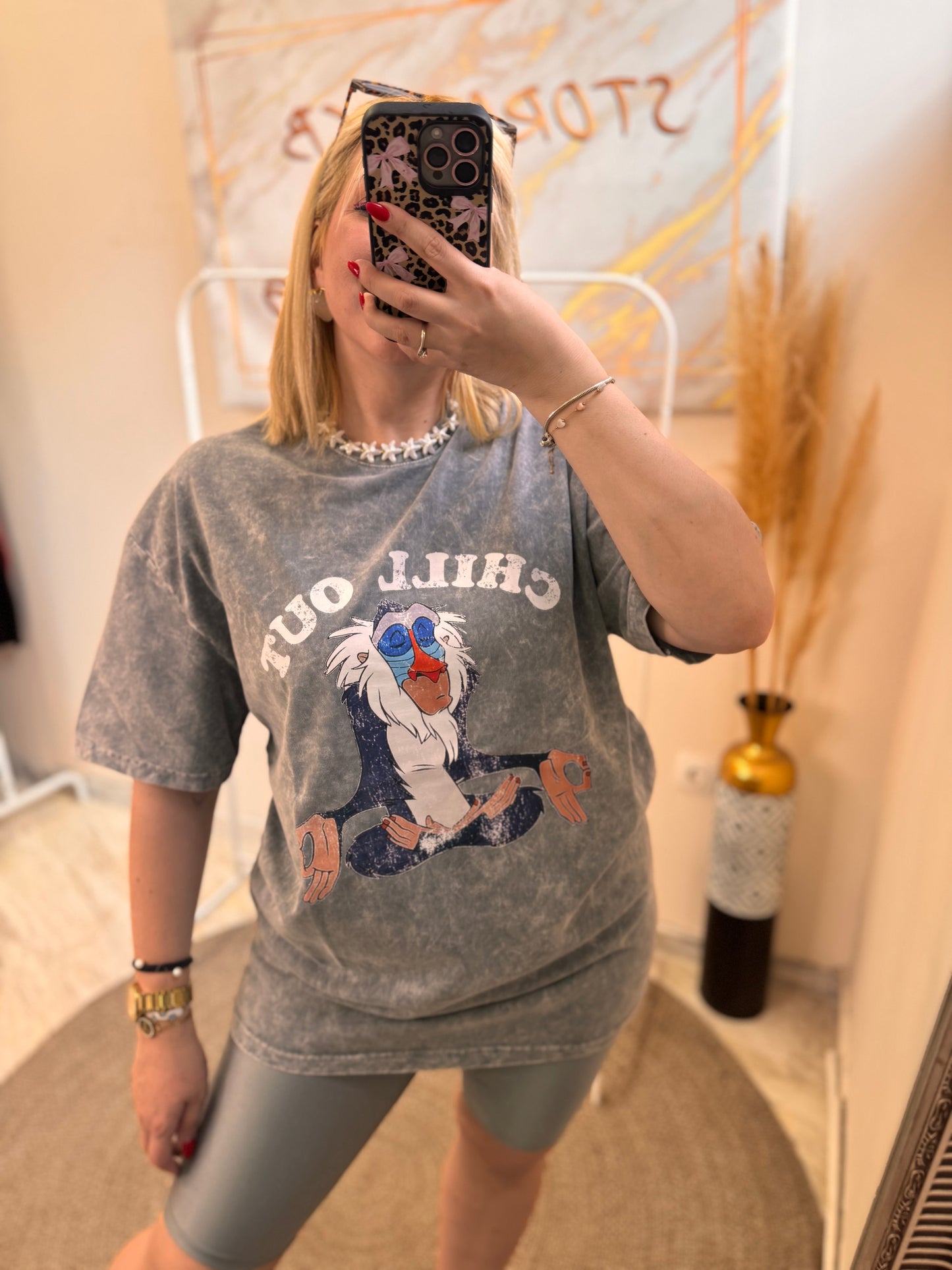 Chill Out Light Grey Oversized T-shirt