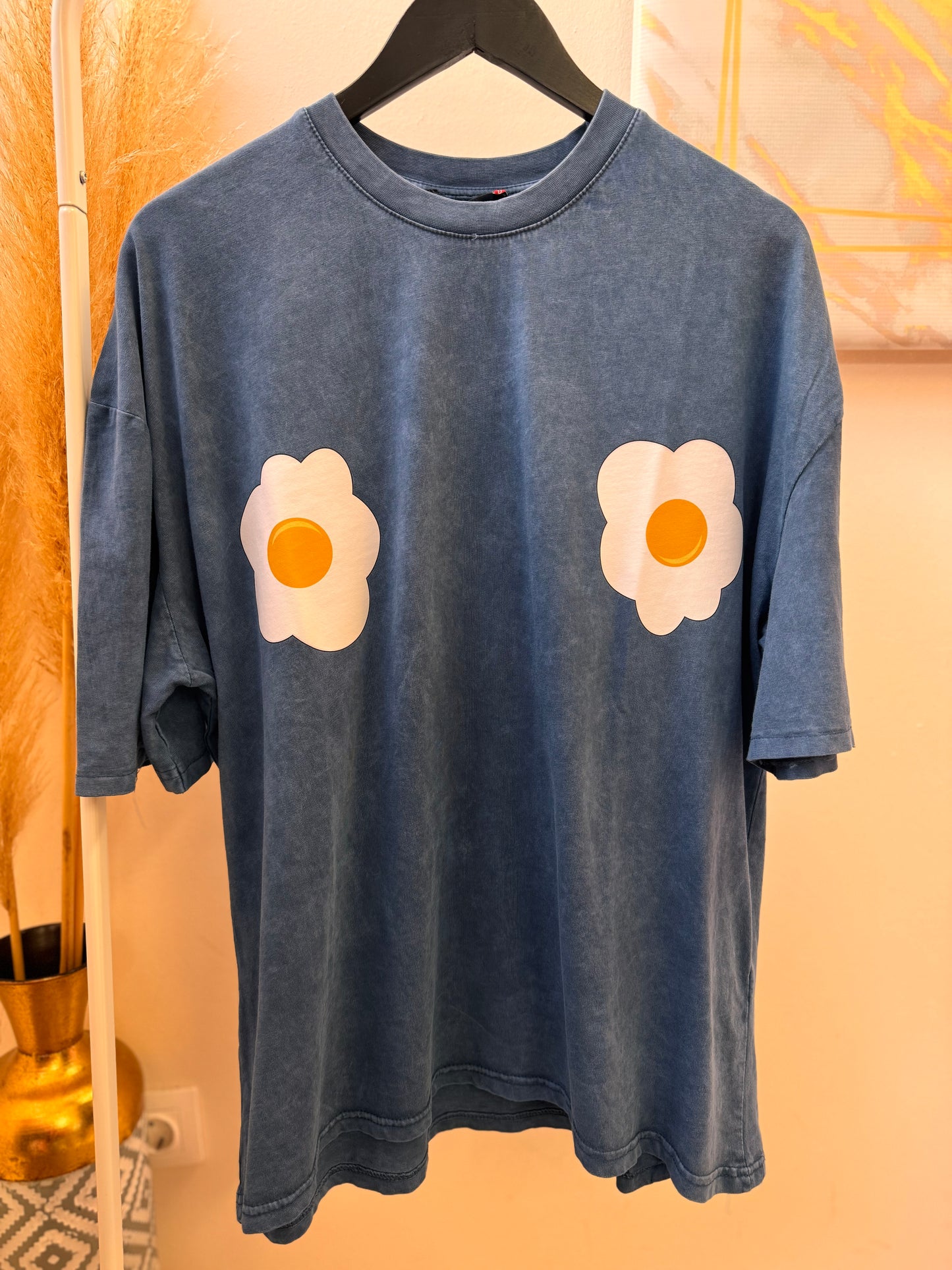 Eggs 🍳 Blue Oversized T-shirt