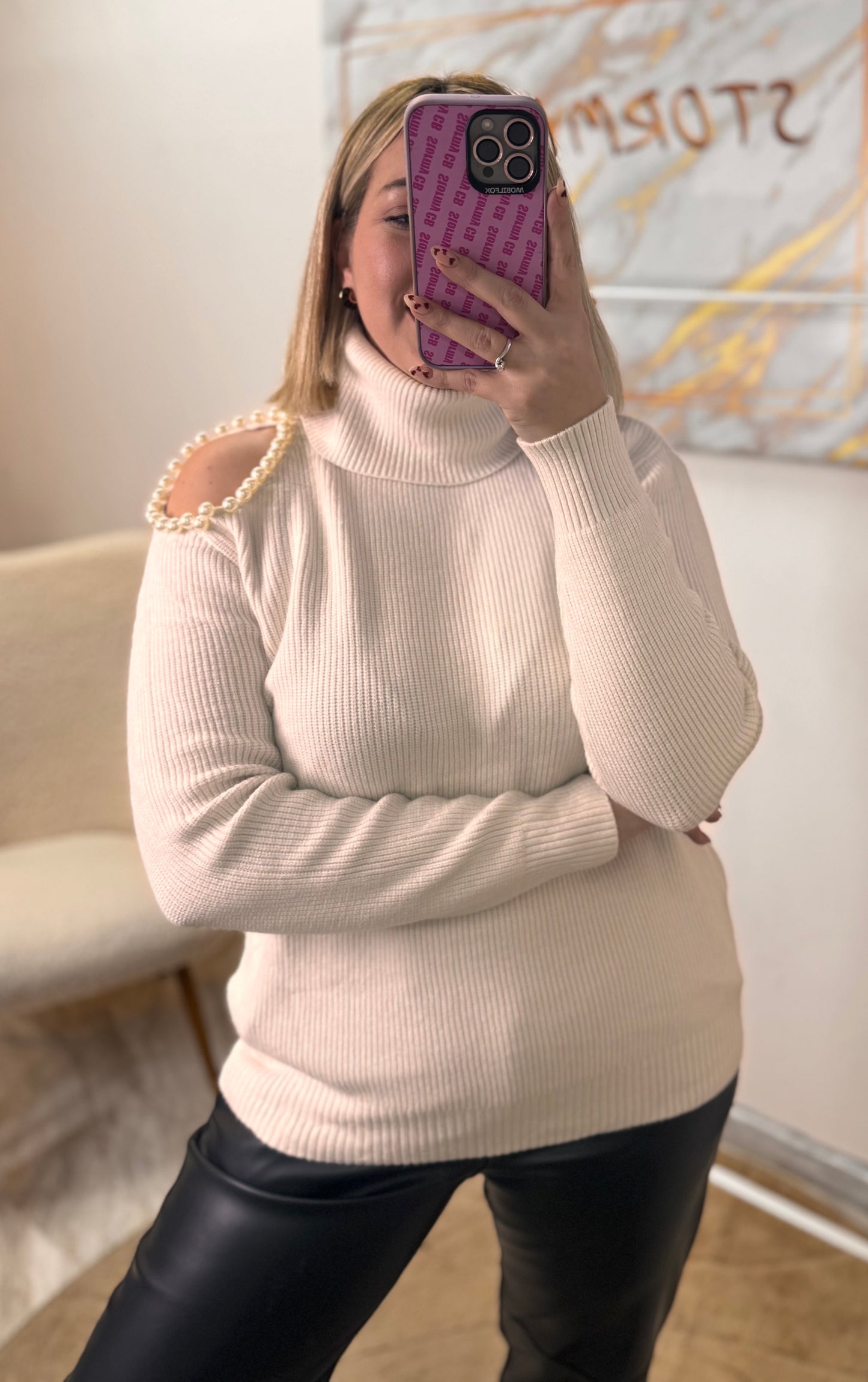 Monochrome Pearl Knit