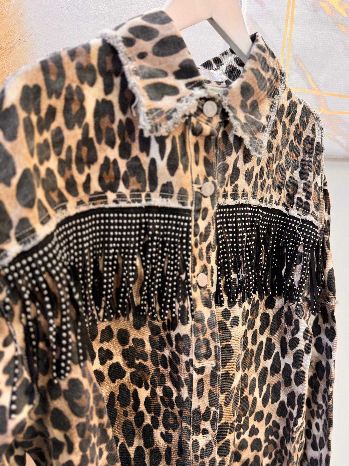 Leopard Jean Jacket