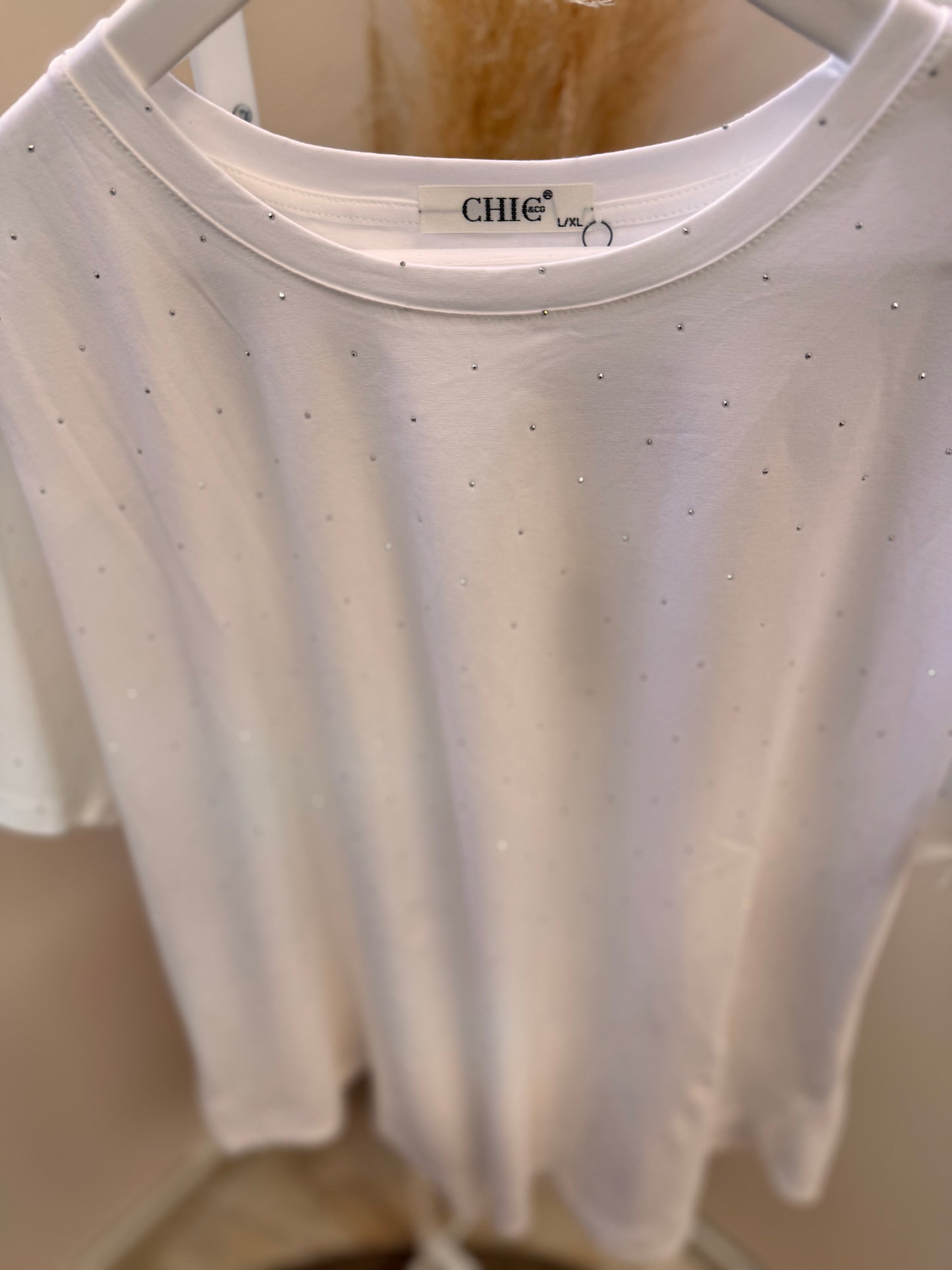 OVERSIZED STRASS T-SHIRT