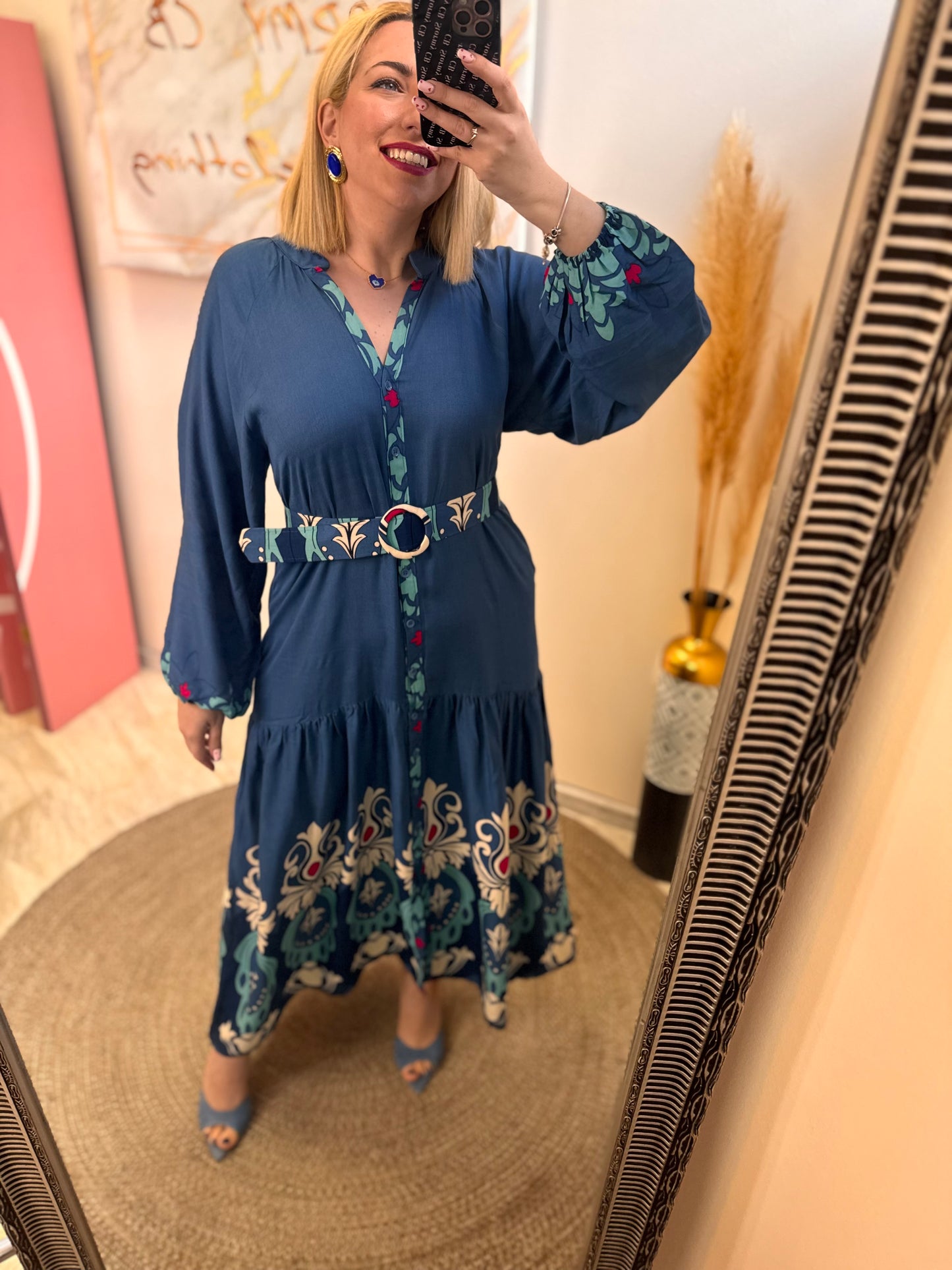 Mariana Semizie Blue Dress