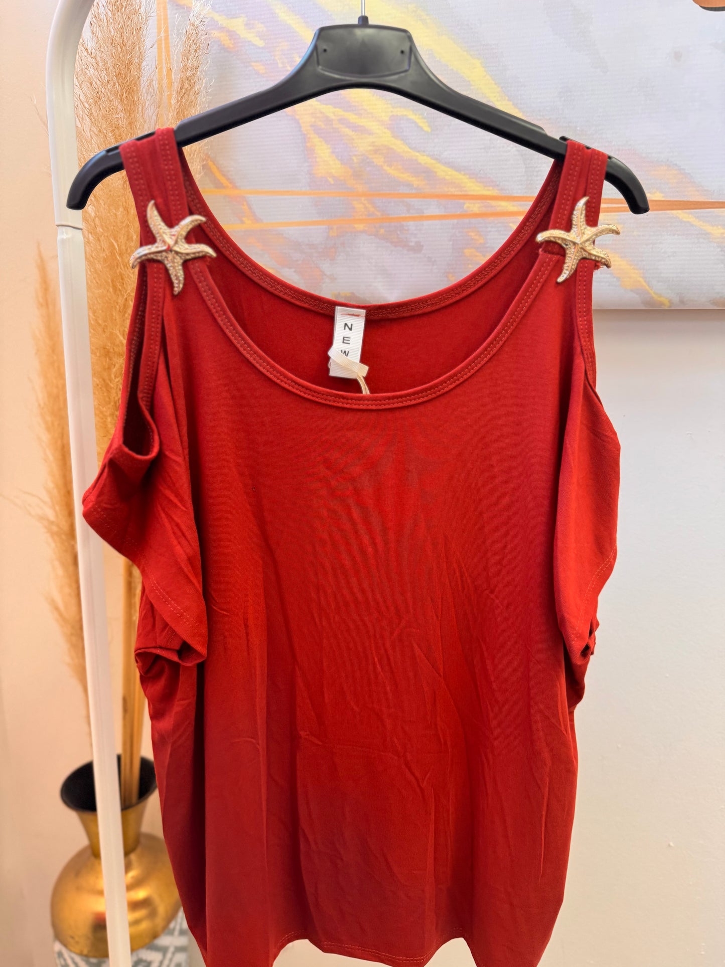 Metallic Star Top