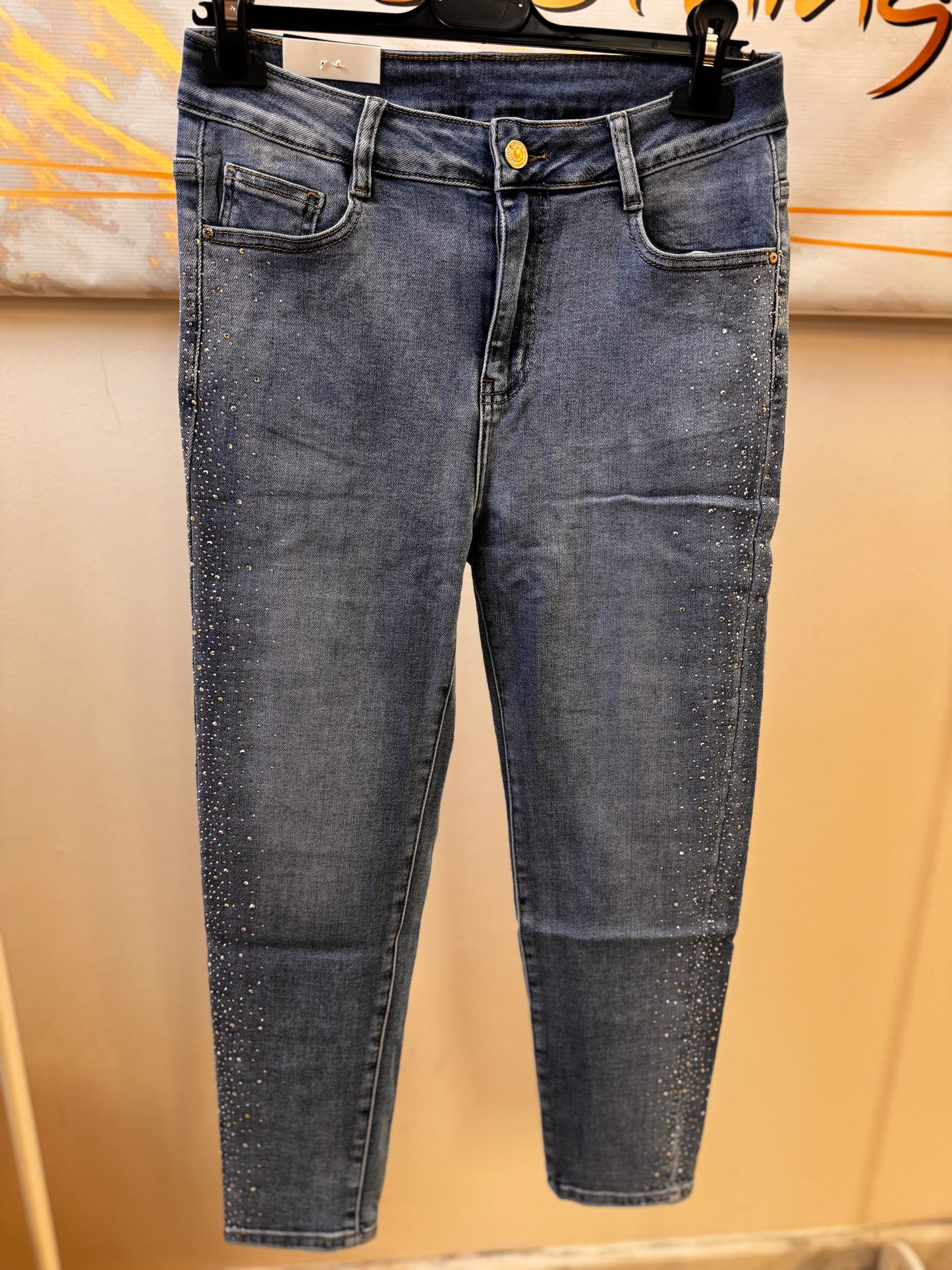 Eleanora Blue -5KG Strass Jean