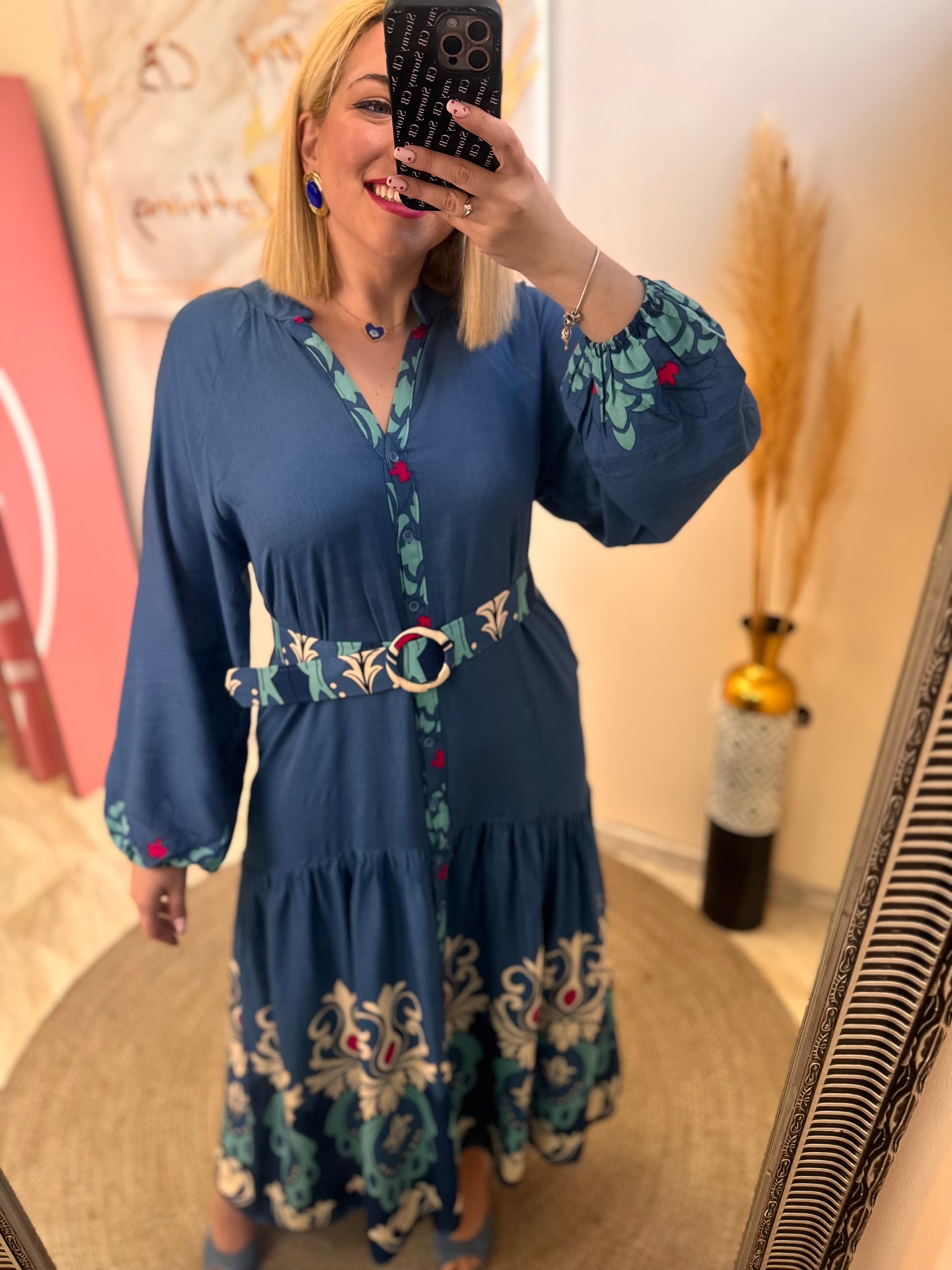 Mariana Semizie Blue Dress