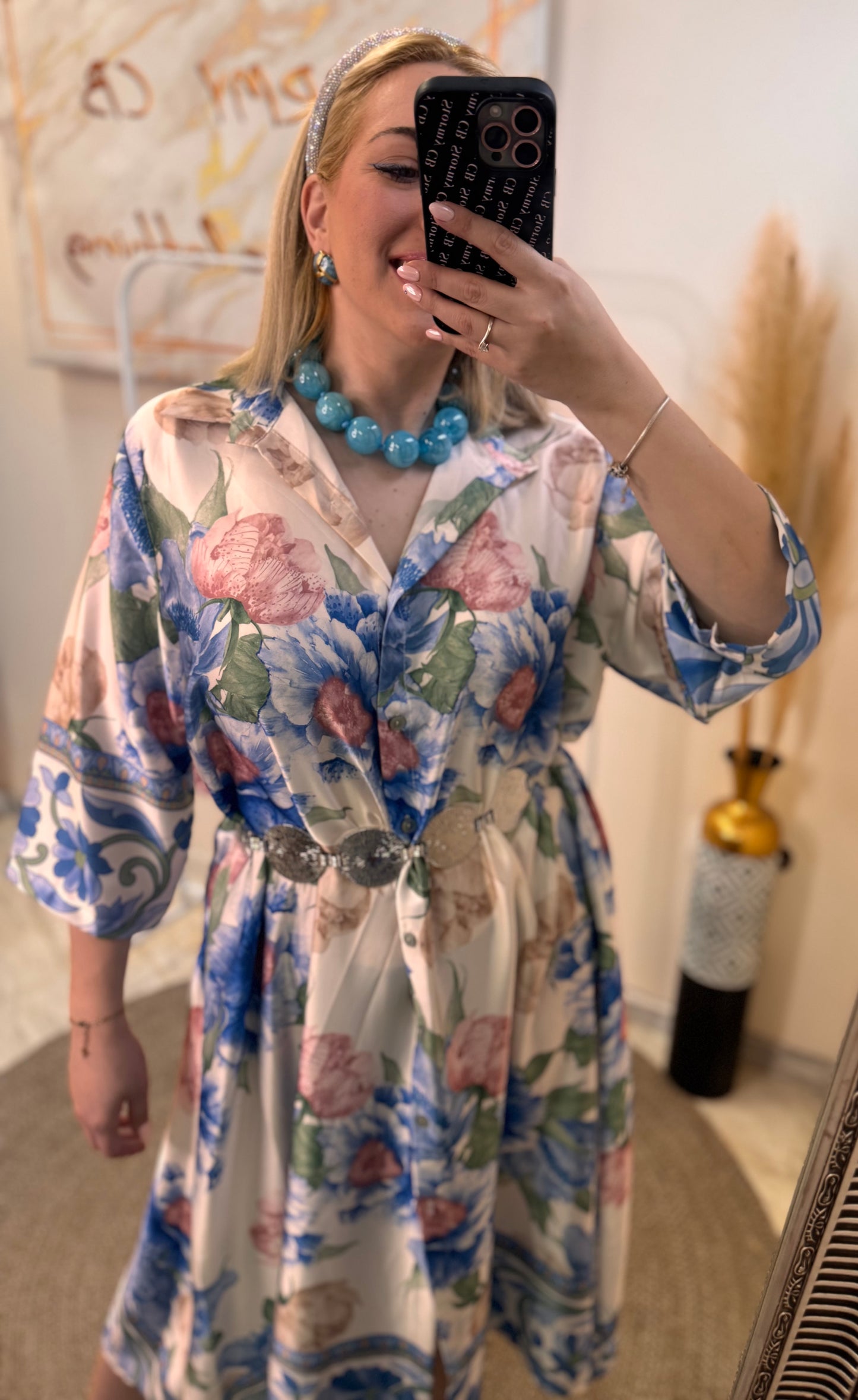 Olivia Semizie Dress Blue