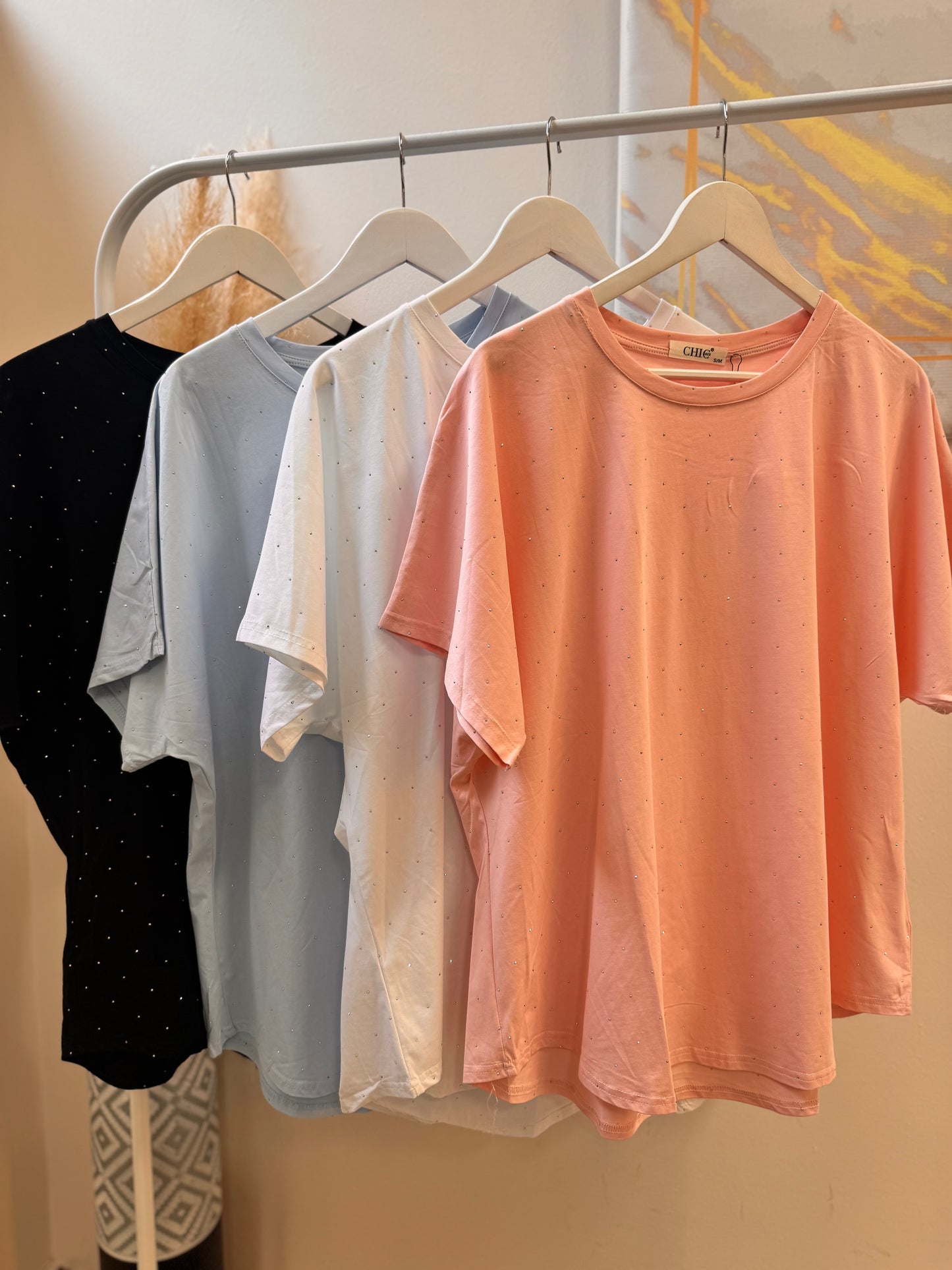 OVERSIZED STRASS T-SHIRT