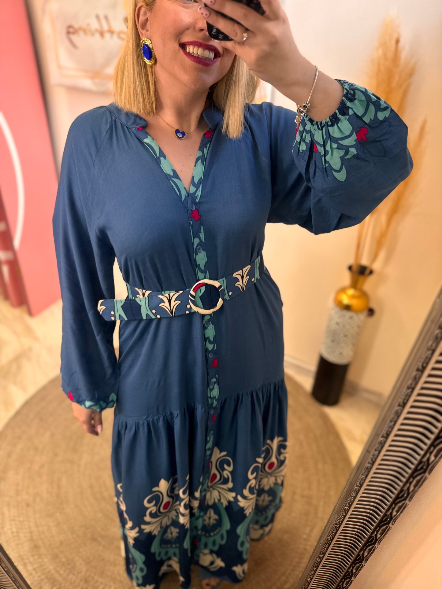 Mariana Semizie Blue Dress