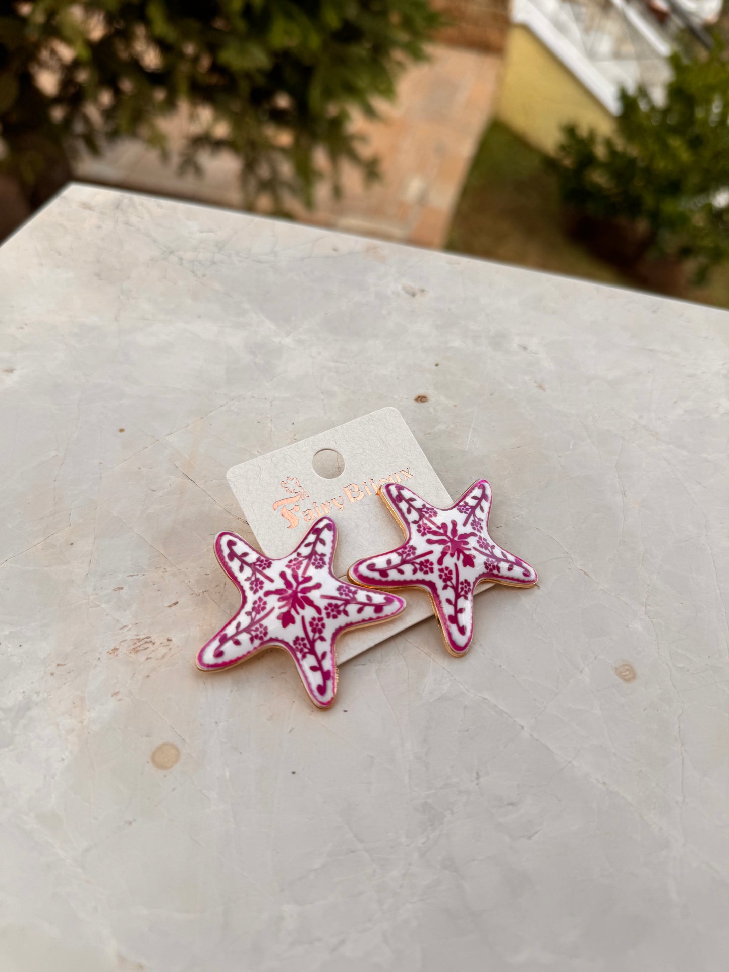 Star Pink Earrings