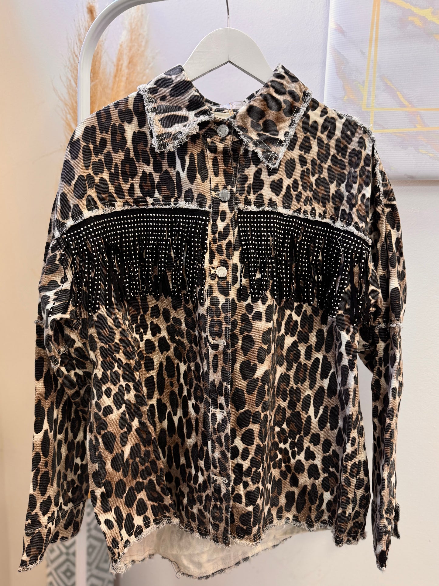 Leopard Jean Jacket
