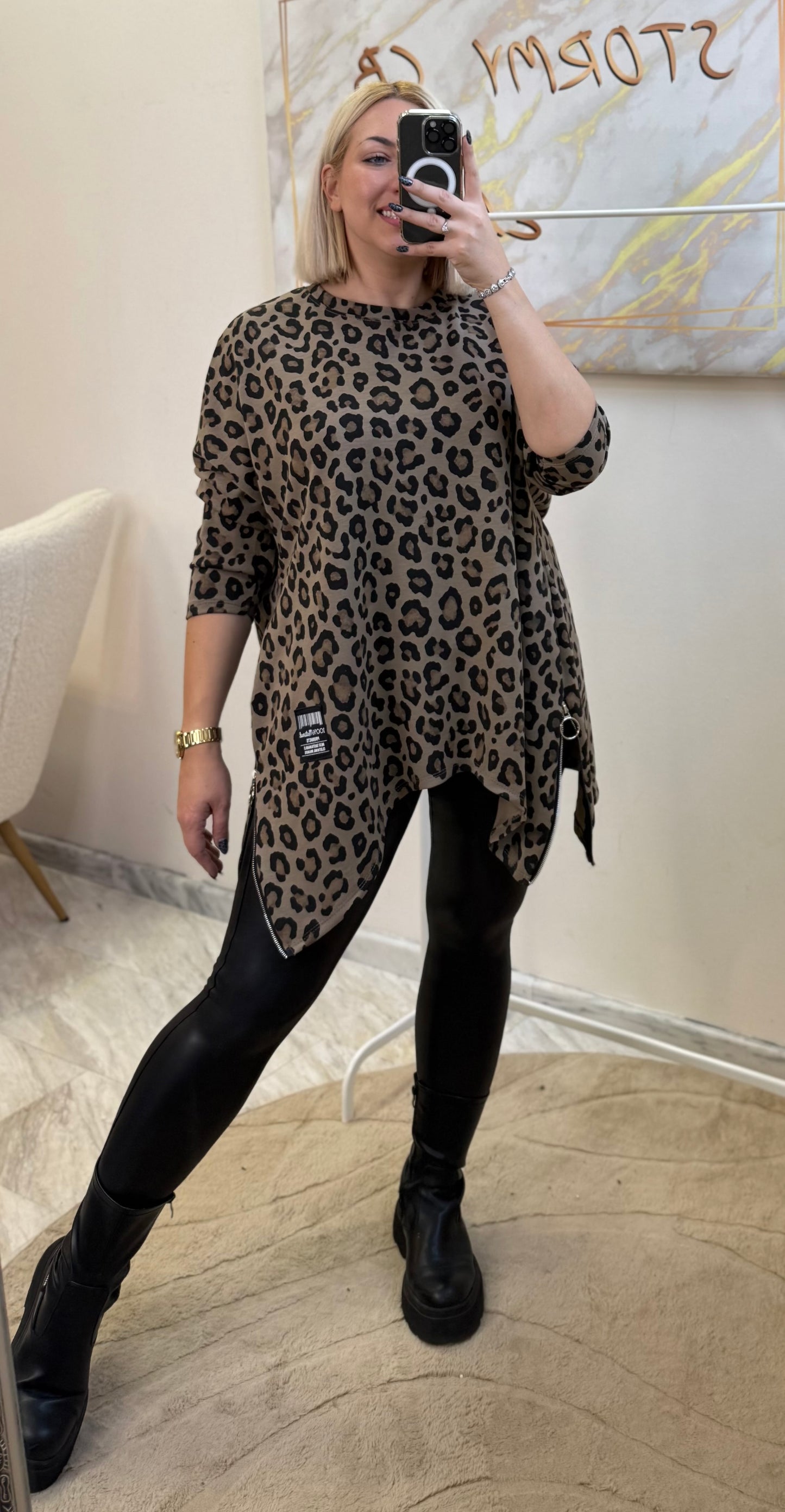 Oversized Leopard Shirt