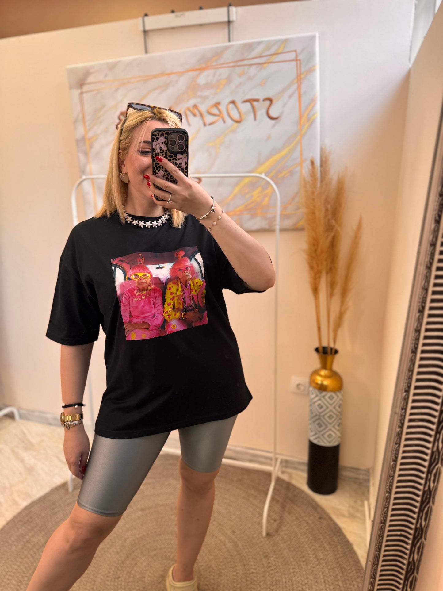 Grandma’s Black Oversized T-shirt