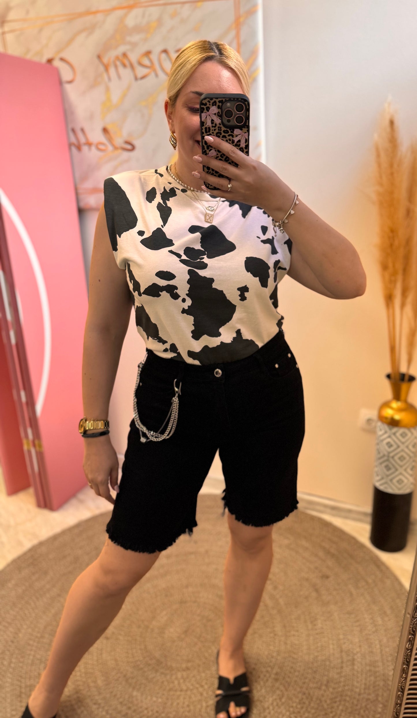 Cow Shirt Black