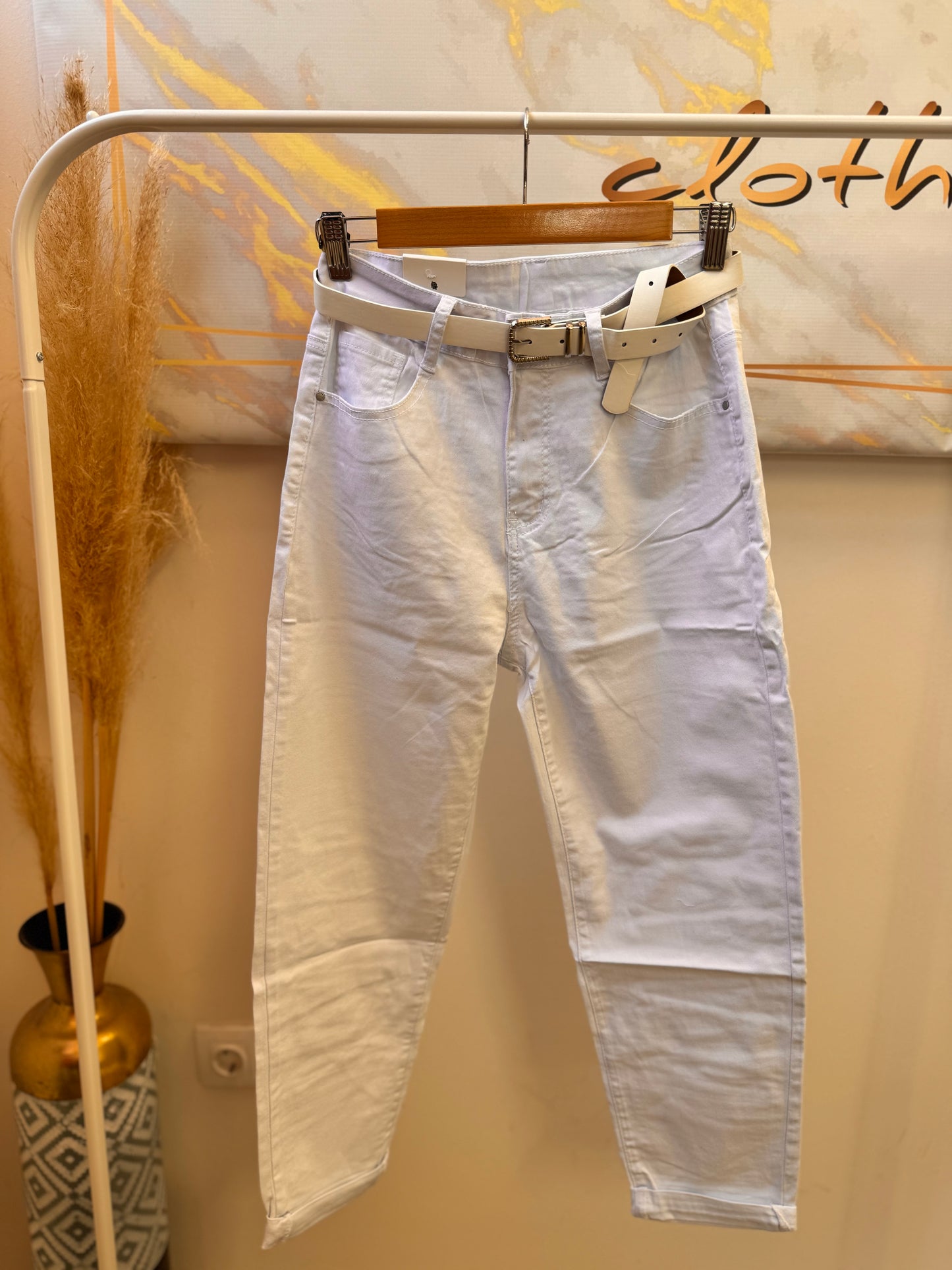 Eve White Summer Jean