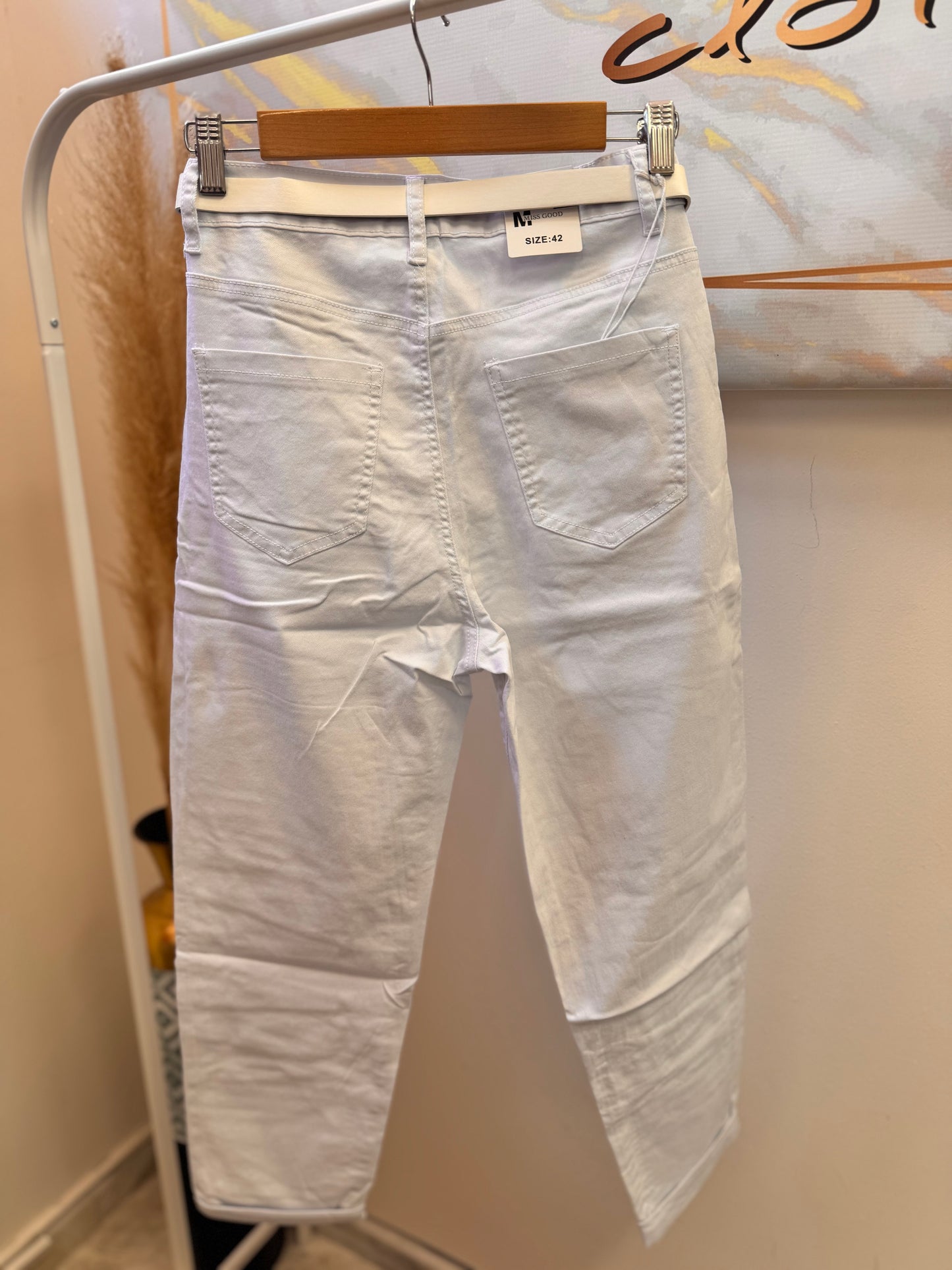 Eve White Summer Jean