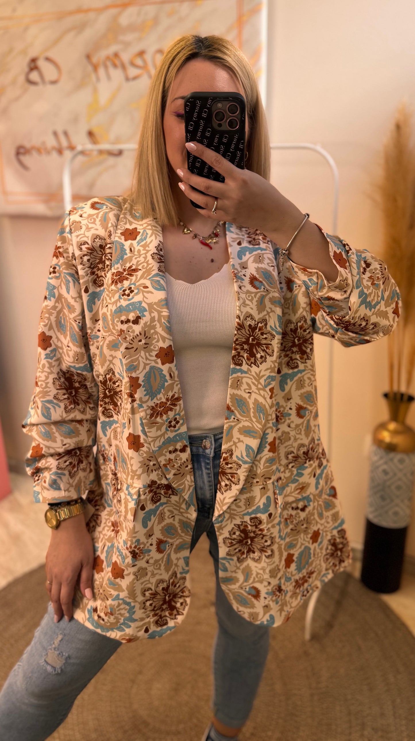 PLUS SIZE FLORAL ΣΑΚΑΚΙ
