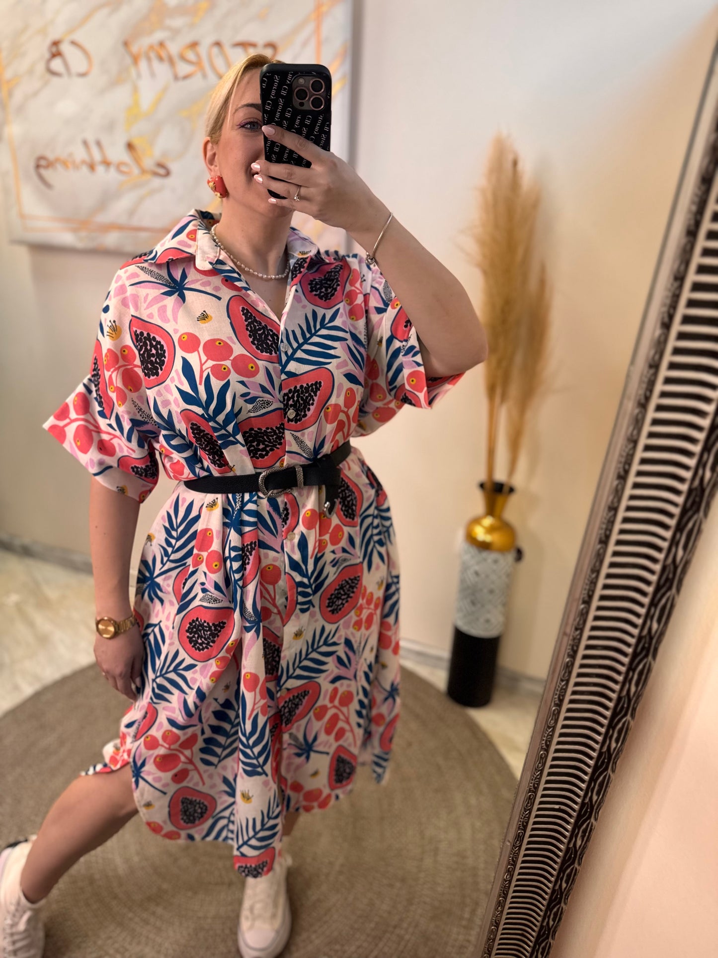 Dragon fruit Plus Size Dress
