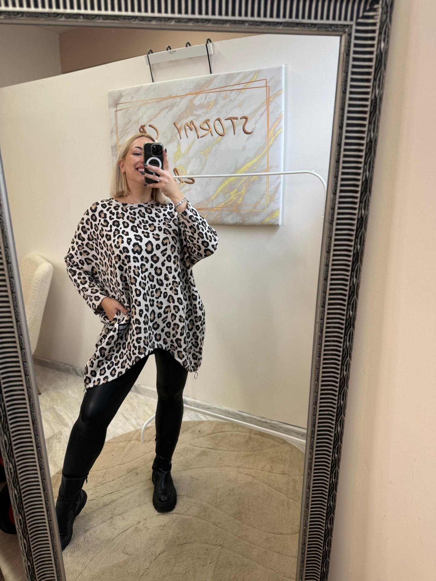 Oversized Leopard Shirt